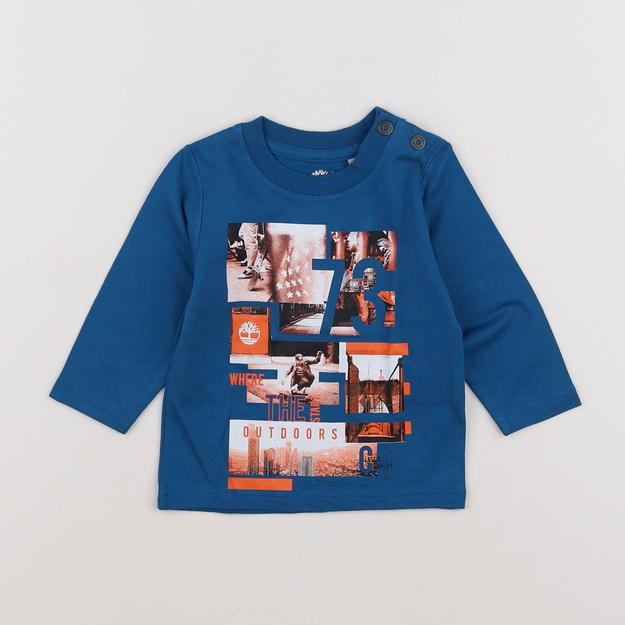 Timberland - tee-shirt bleu - 9 mois