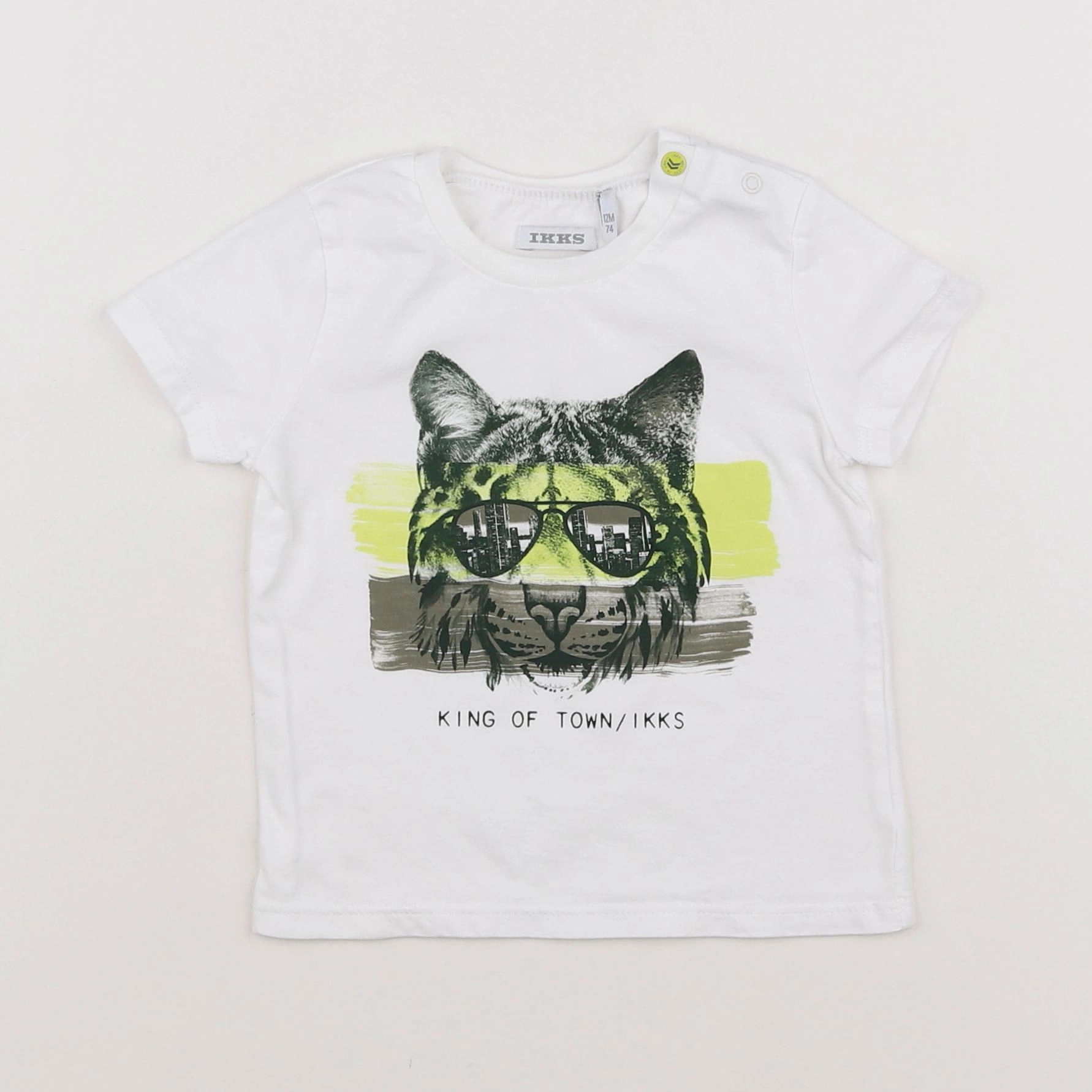 IKKS - tee-shirt jaune - 12 mois