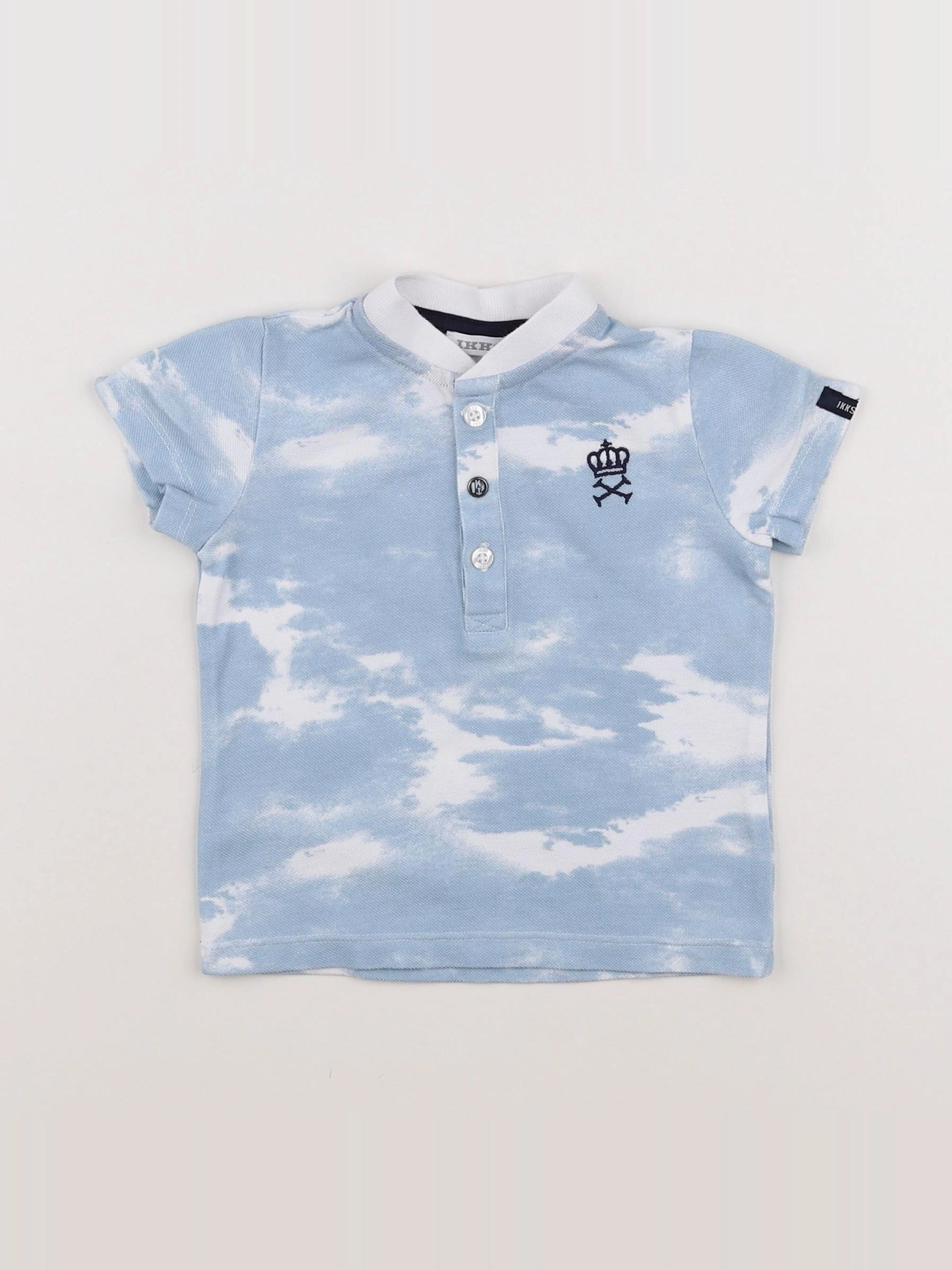 IKKS - polo bleu - 12 mois