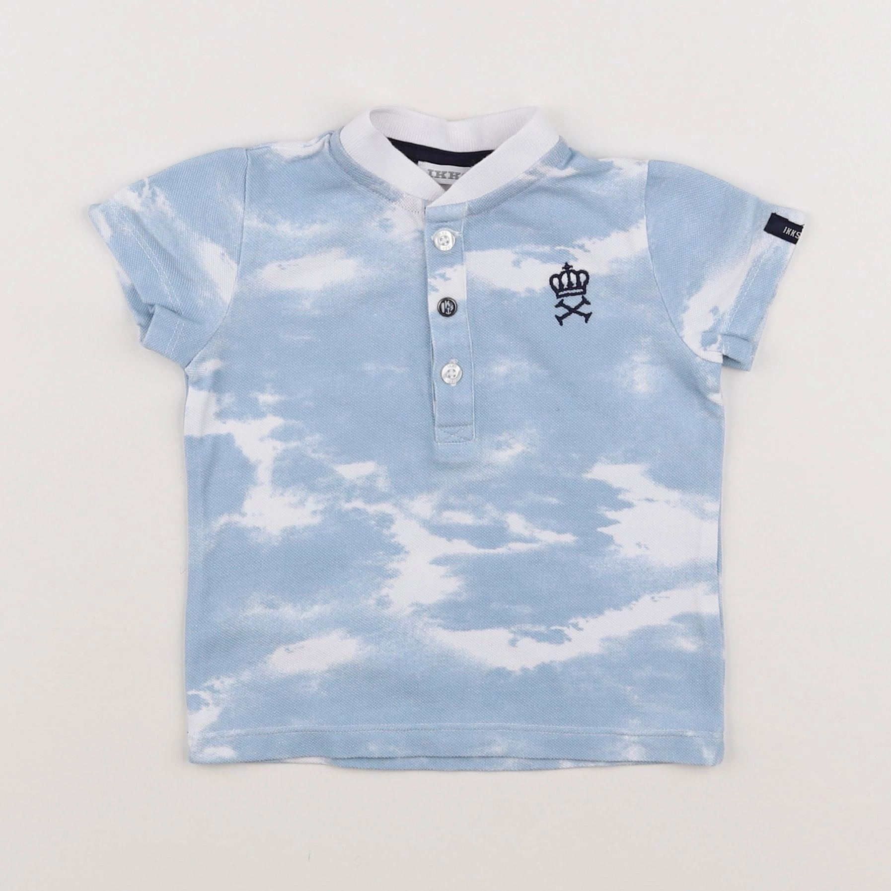 IKKS - polo bleu - 12 mois