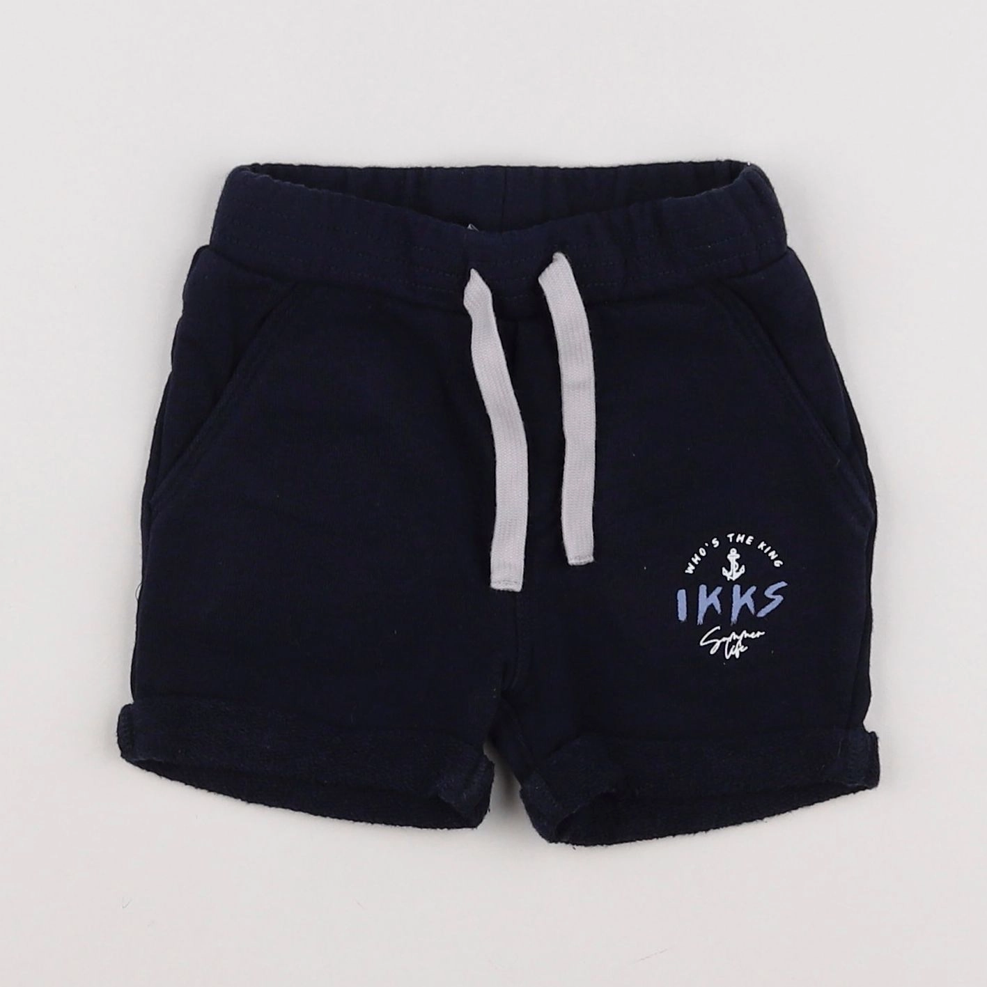IKKS - short bleu - 12 mois