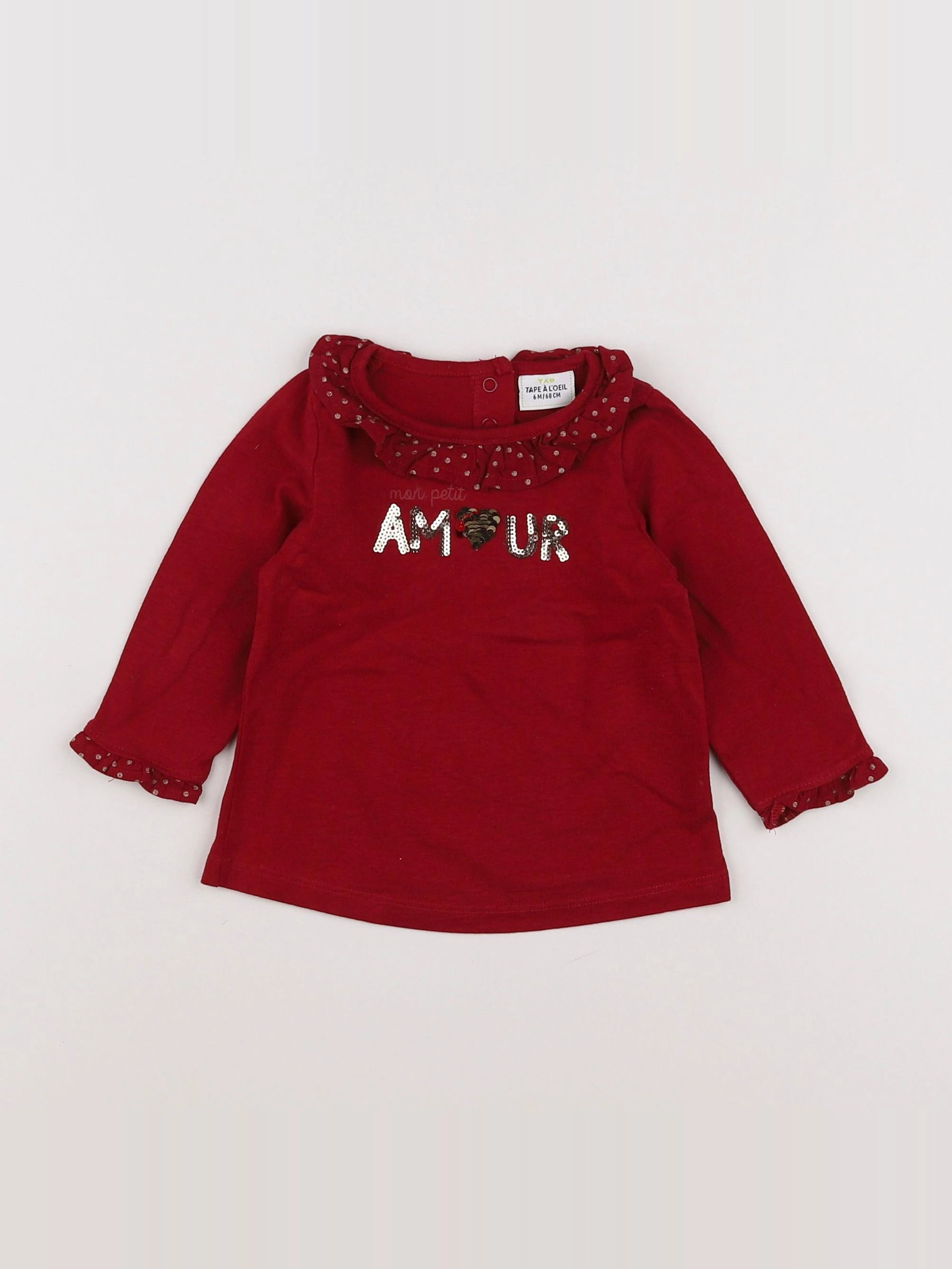 Tape à l'oeil - tee-shirt rouge - 6 mois