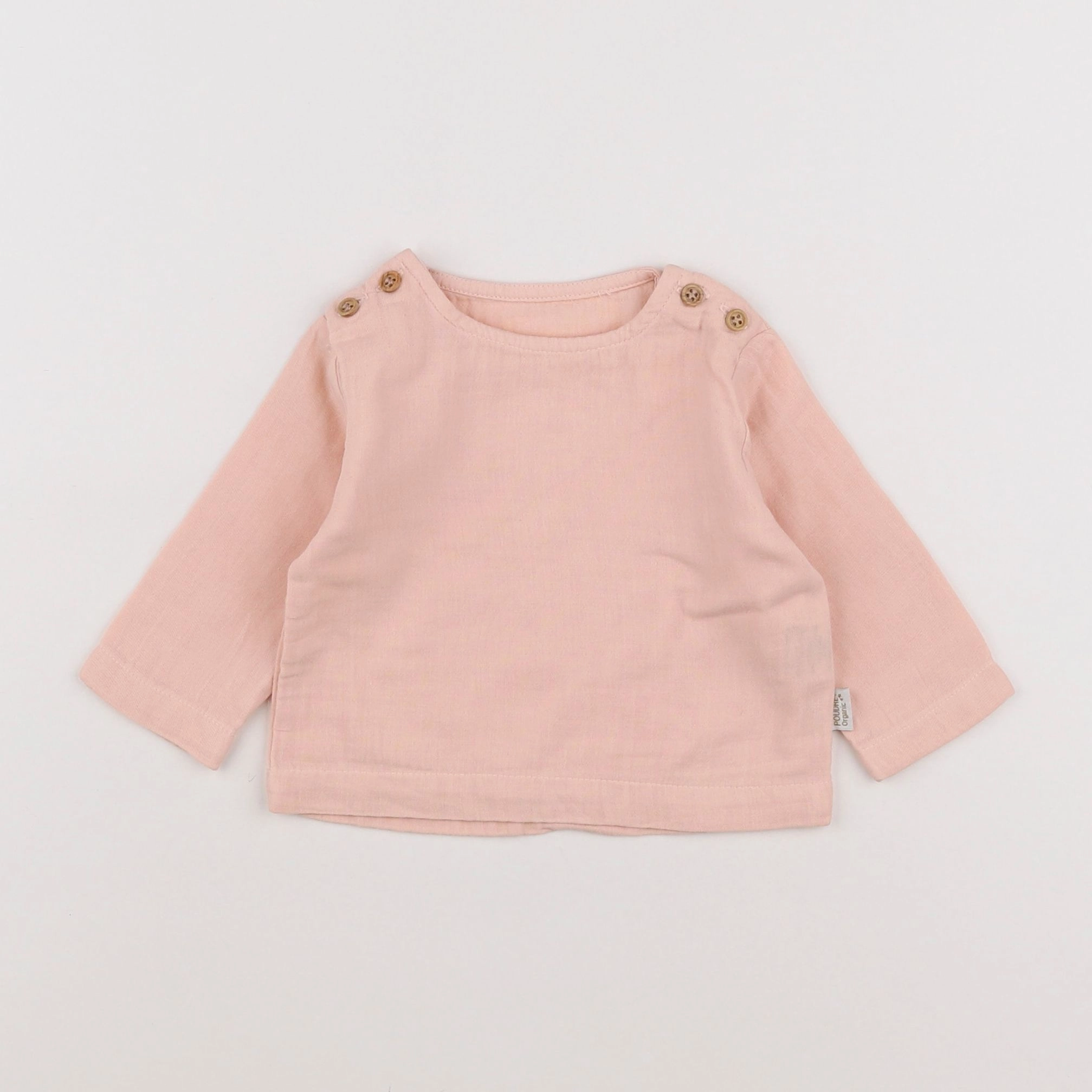 Poudre Organic - blouse rose - 6 mois