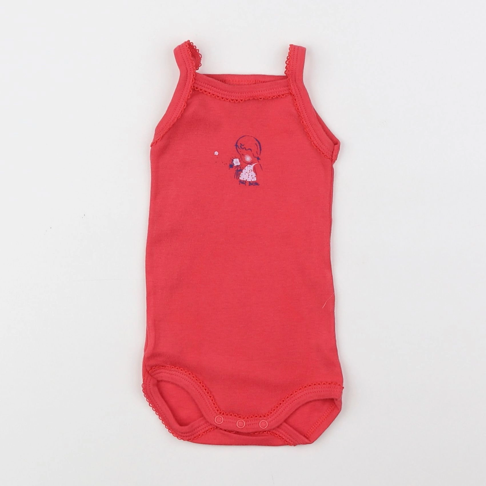 Petit Bateau - body rouge - 3 mois