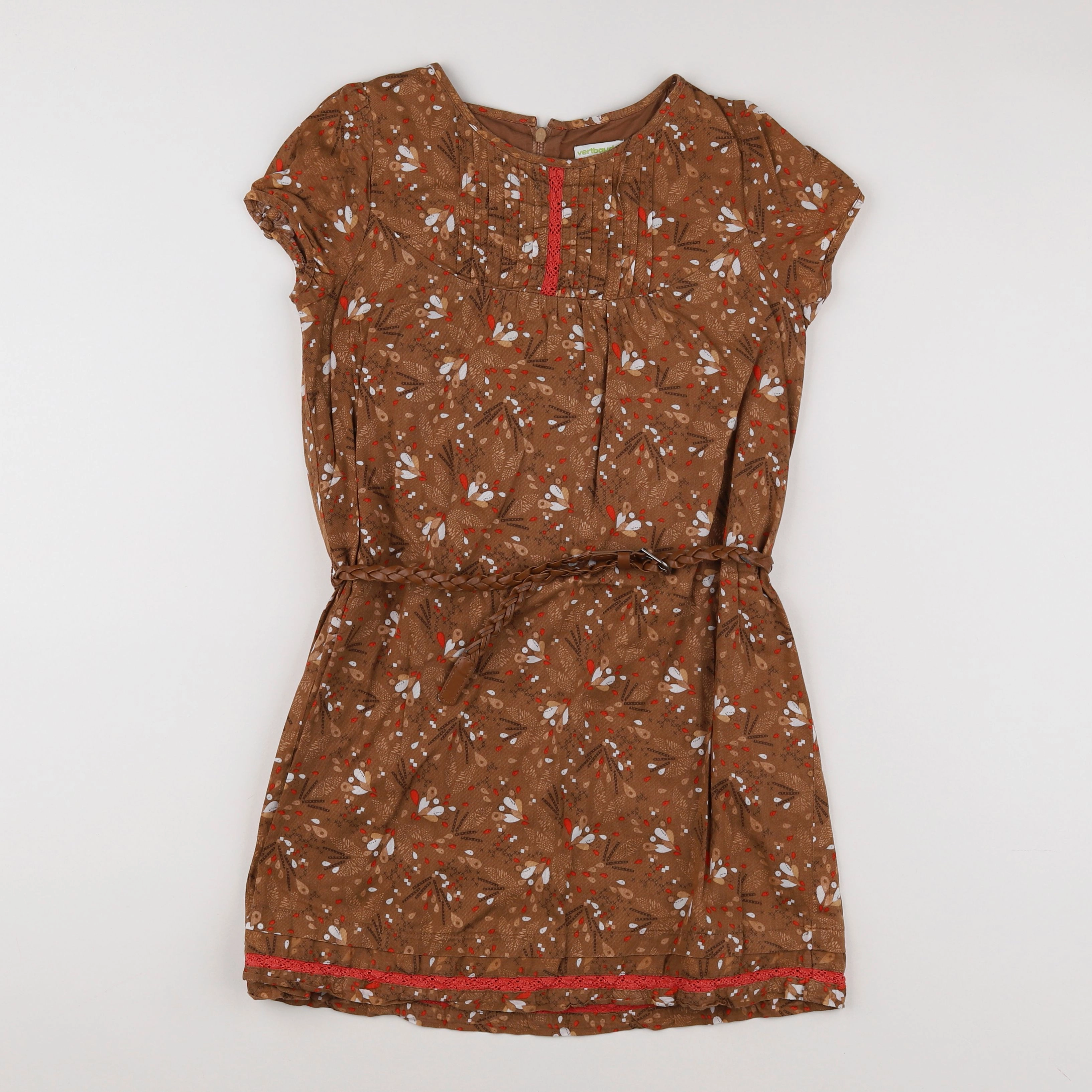 Vertbaudet - robe marron - 10 ans