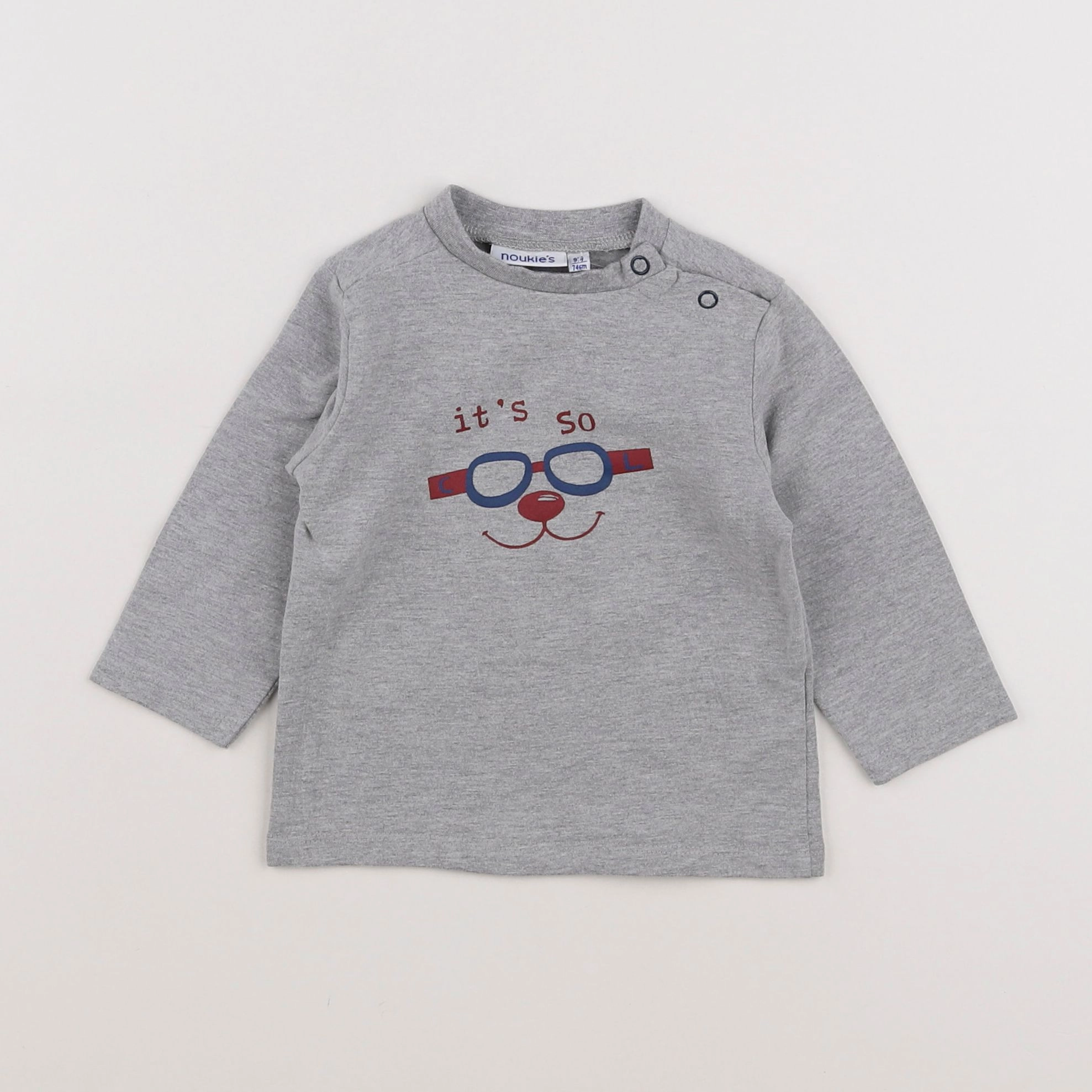 Noukie's - tee-shirt gris - 9 mois