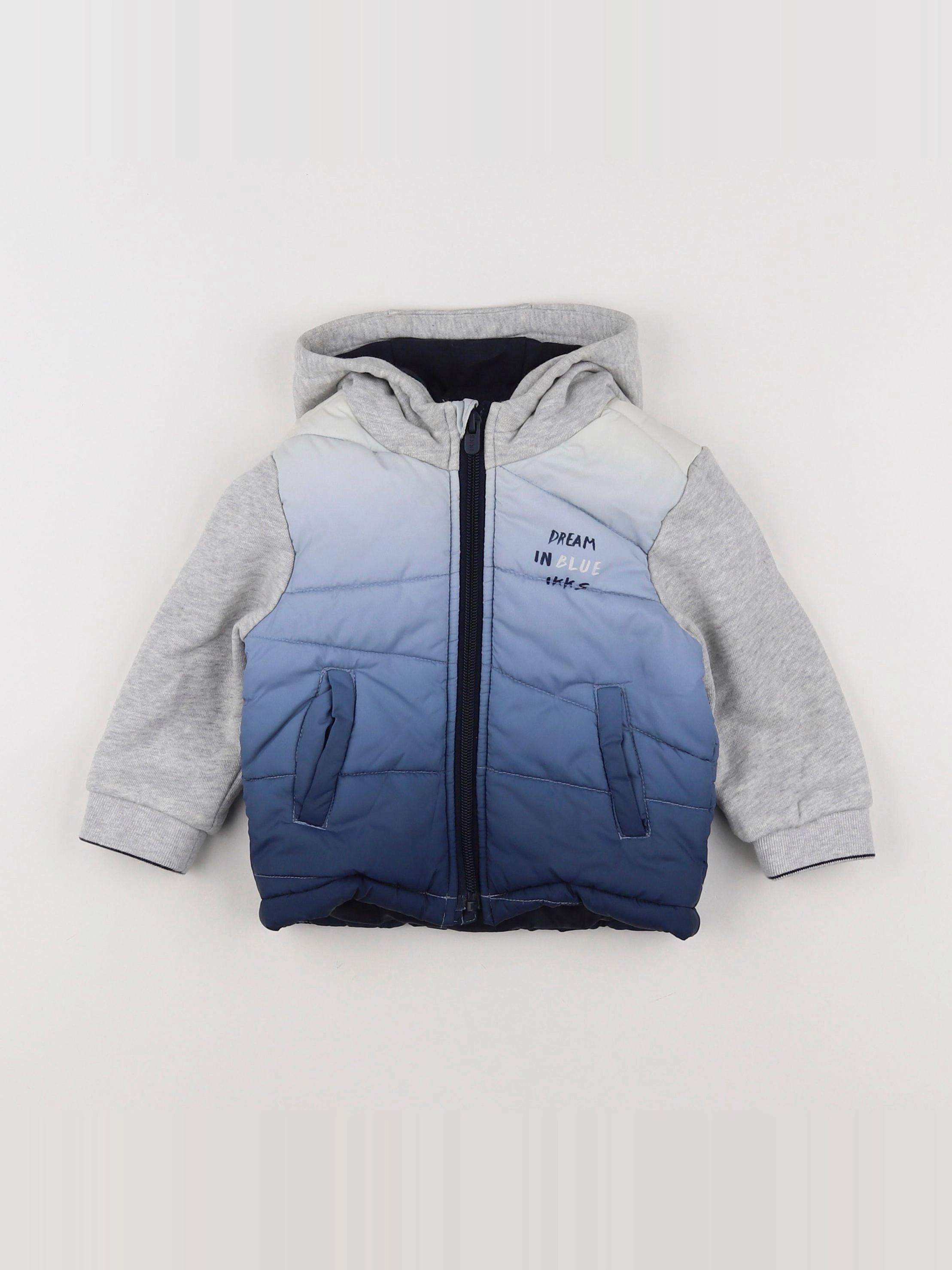 IKKS - veste bleu, gris - 12 mois