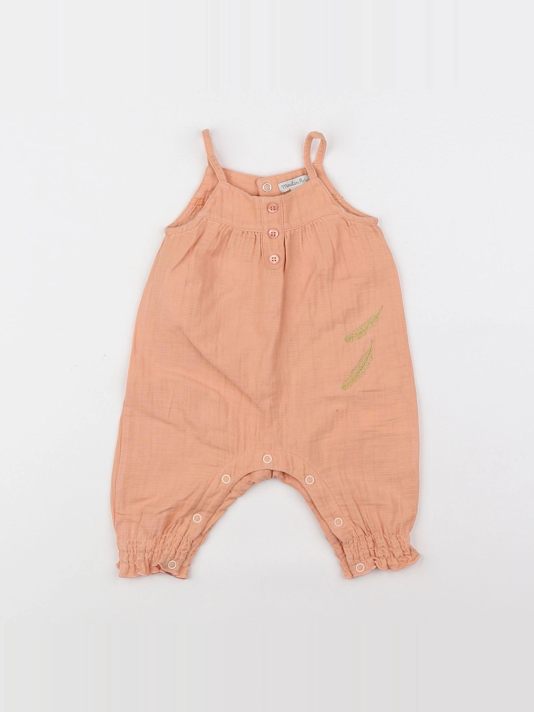 Moulin Roty - combinaison orange - 3 mois