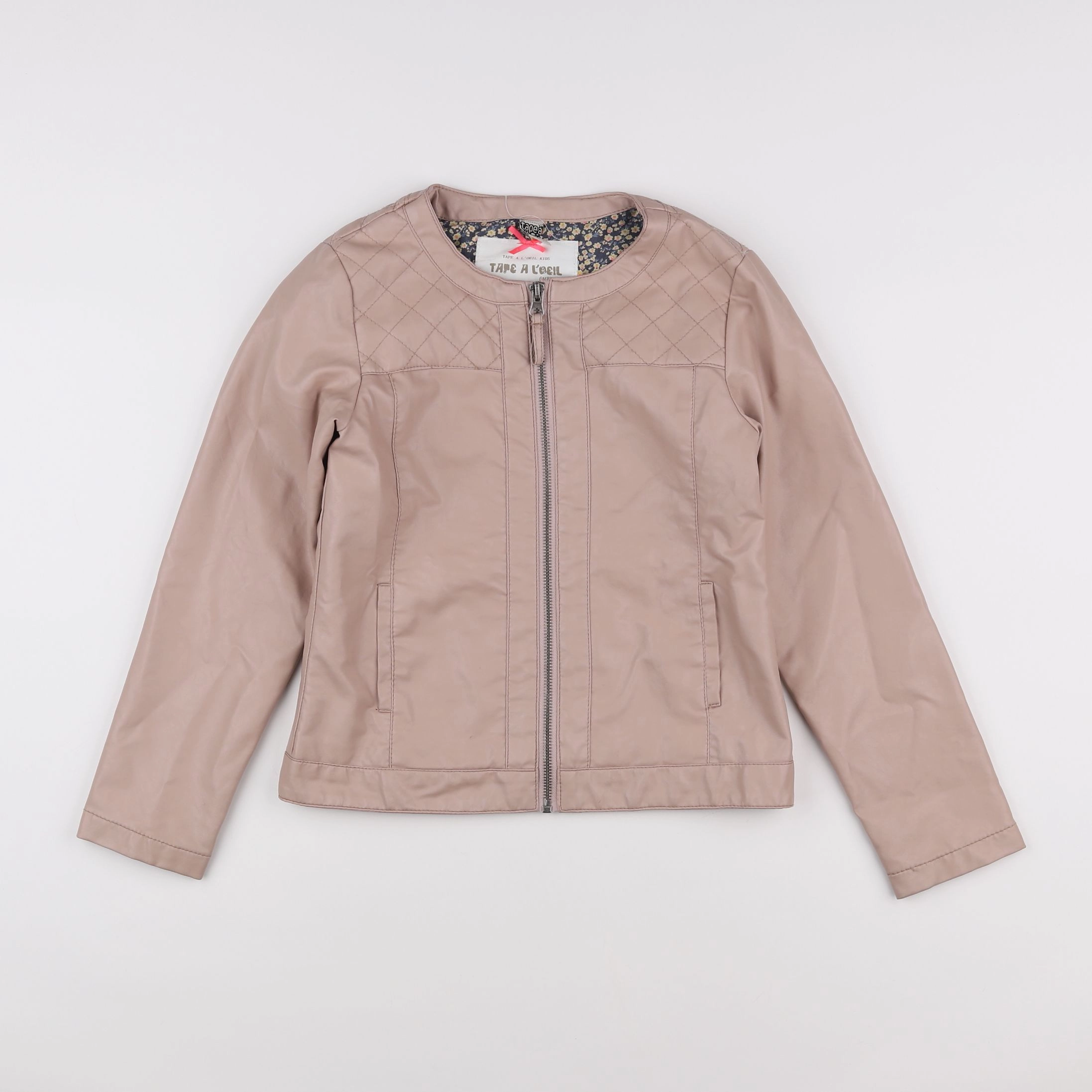 Tape à l'oeil - veste simili cuir rose - 10 ans