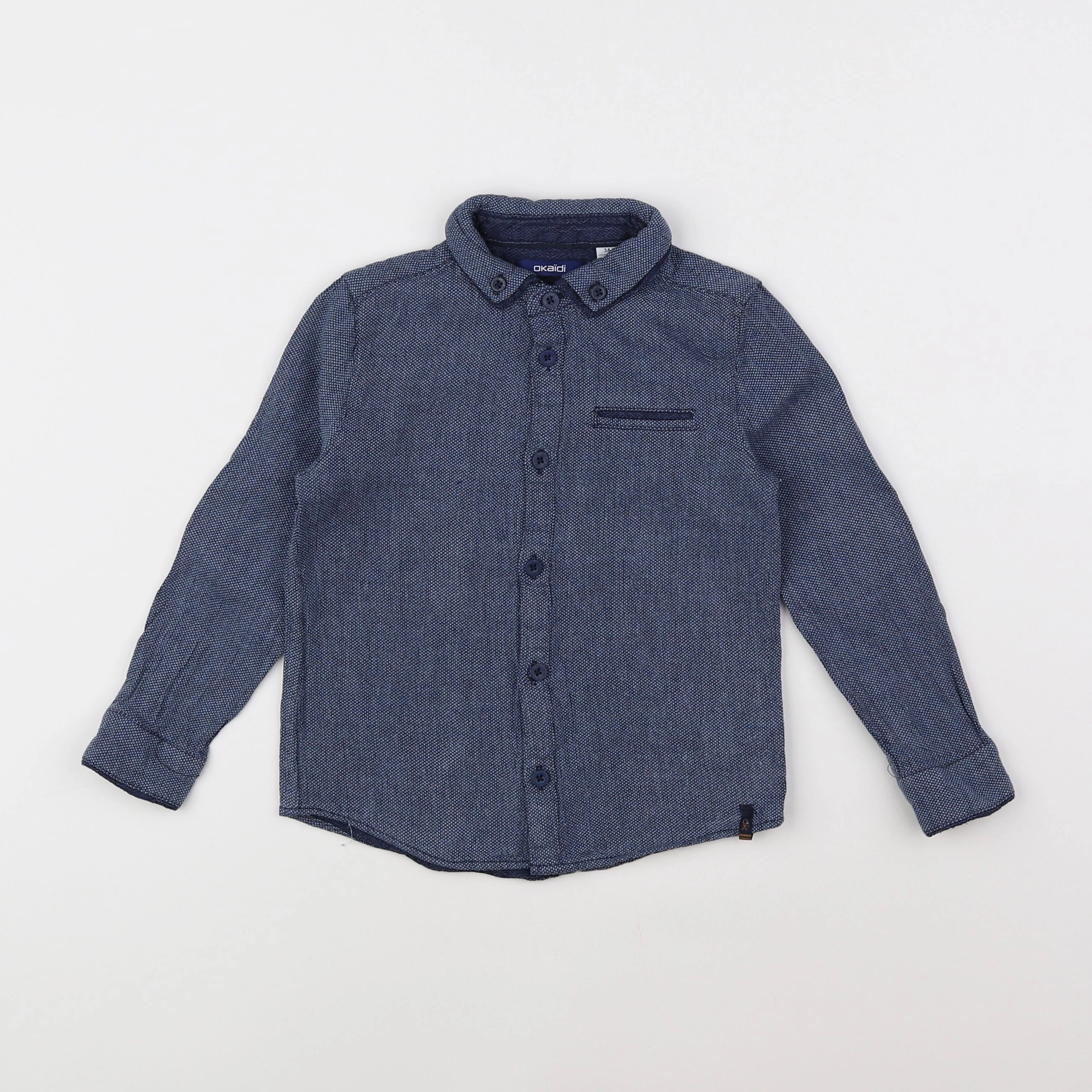 Okaidi - chemise bleu - 3 ans