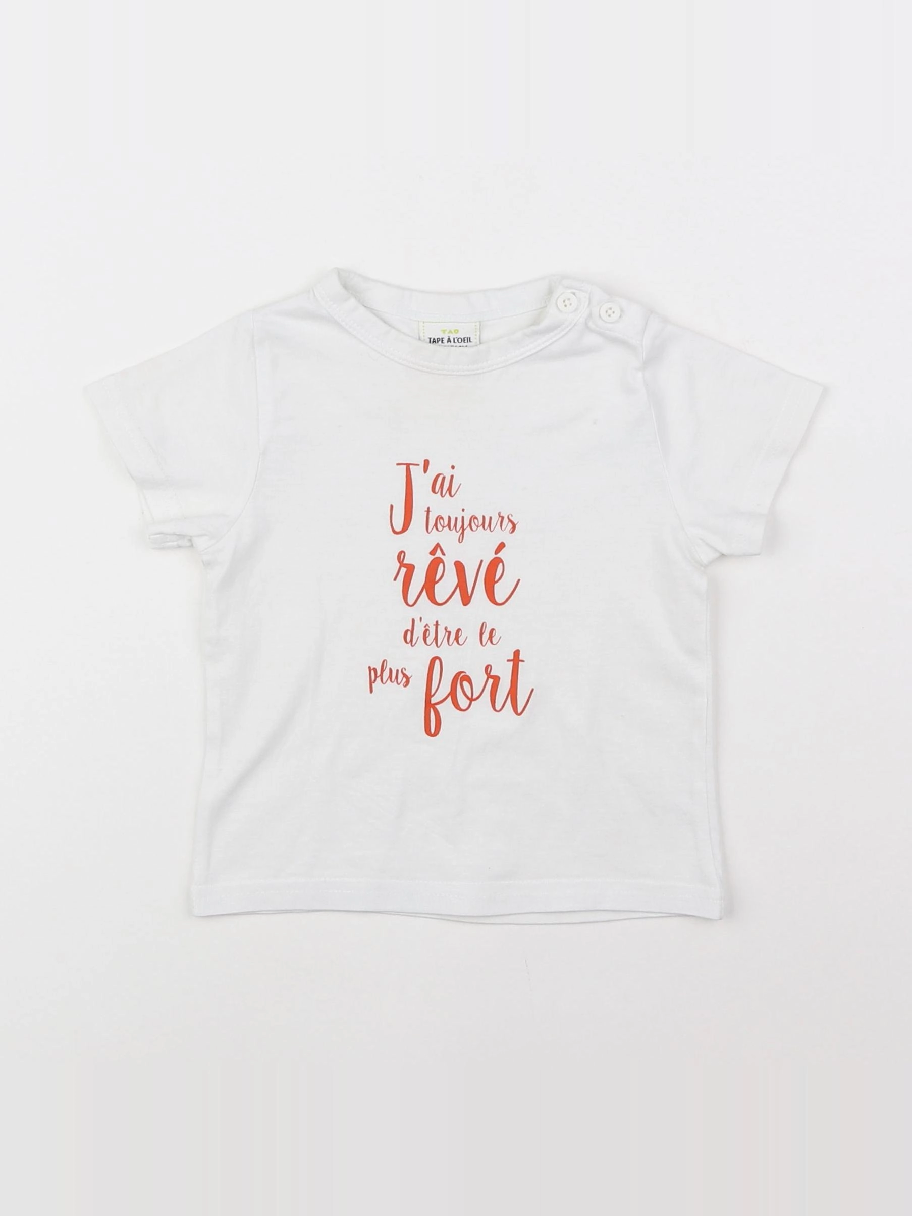 Tape à l'oeil - tee-shirt blanc - 12 mois