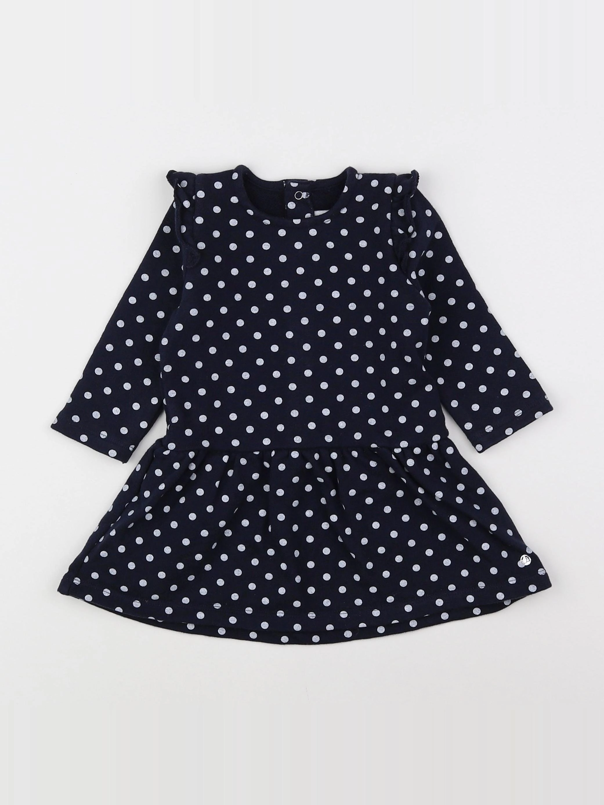 Petit Bateau - robe bleu - 12 mois