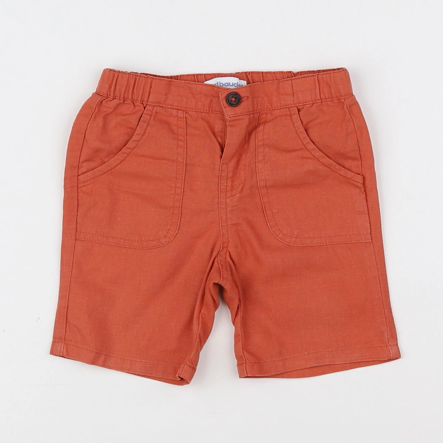 Vertbaudet - short rouge, orange - 12 mois