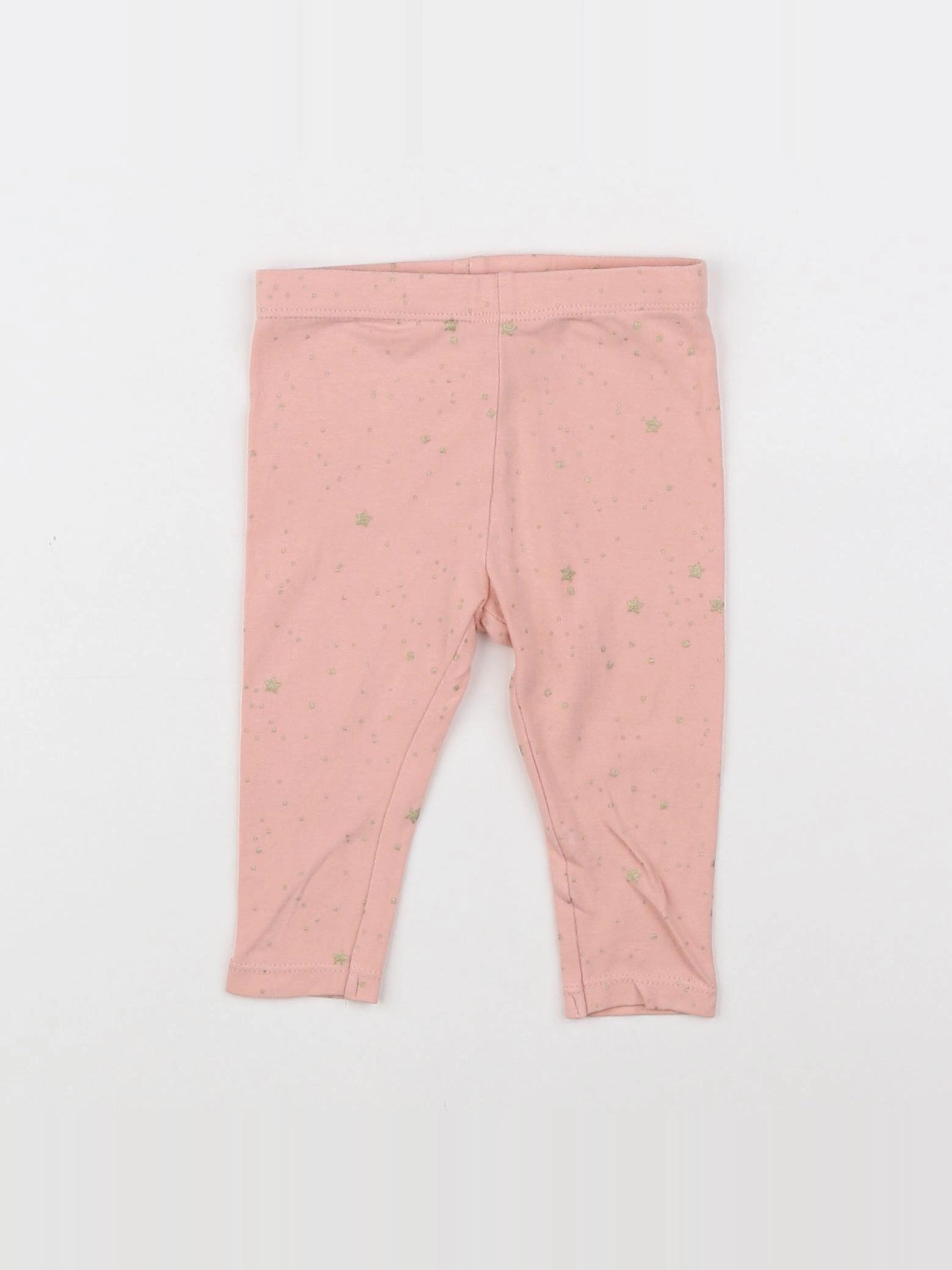 Vertbaudet - legging rose, or - 6 mois