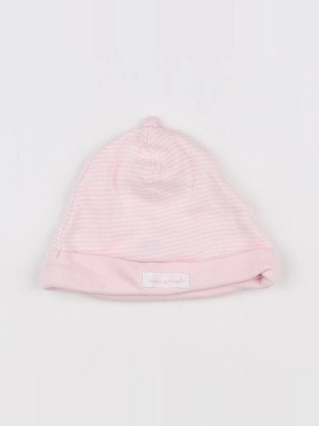 H&M - bonnet rose, blanc - 2/4 mois