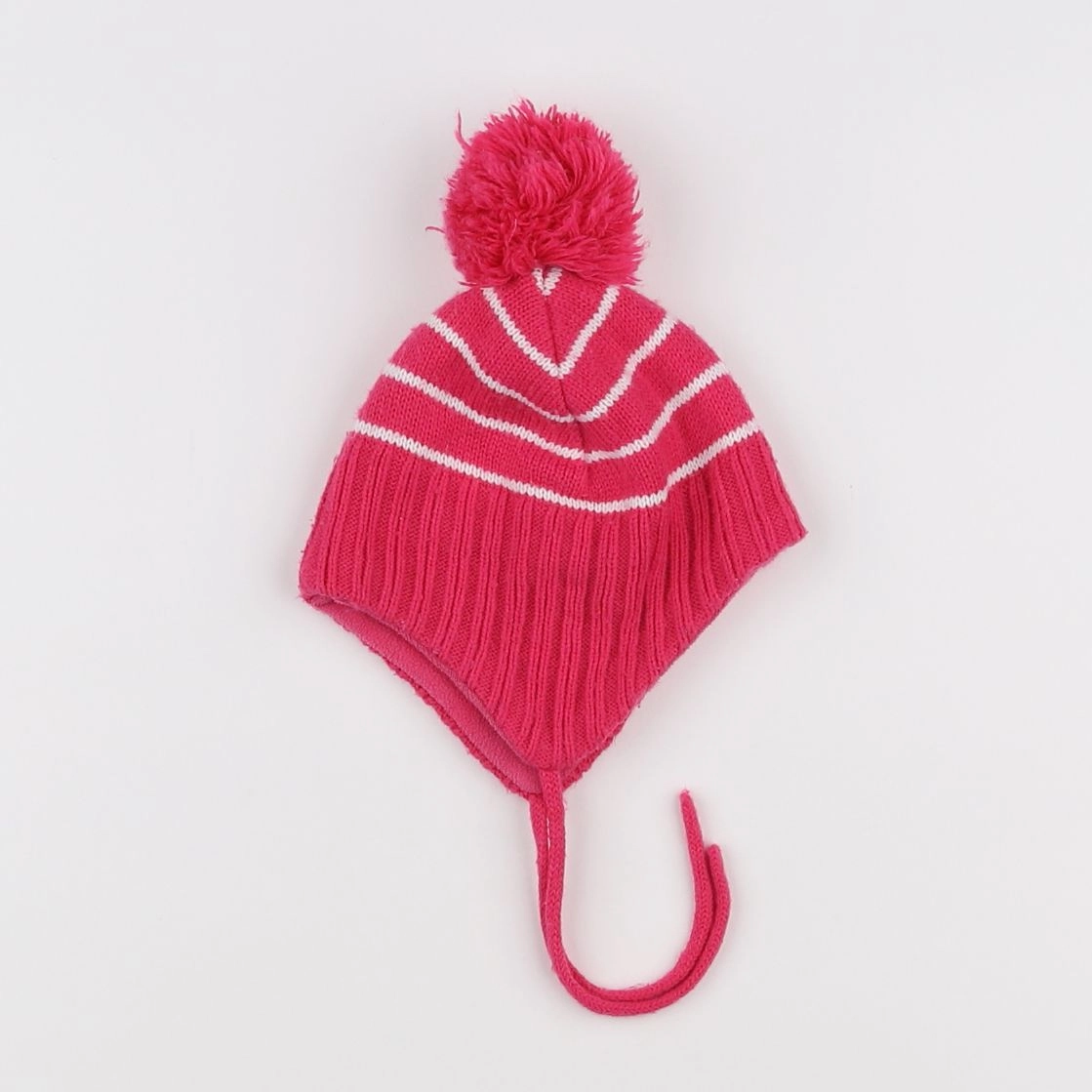 H&M - bonnet rose, blanc - 6/12 mois