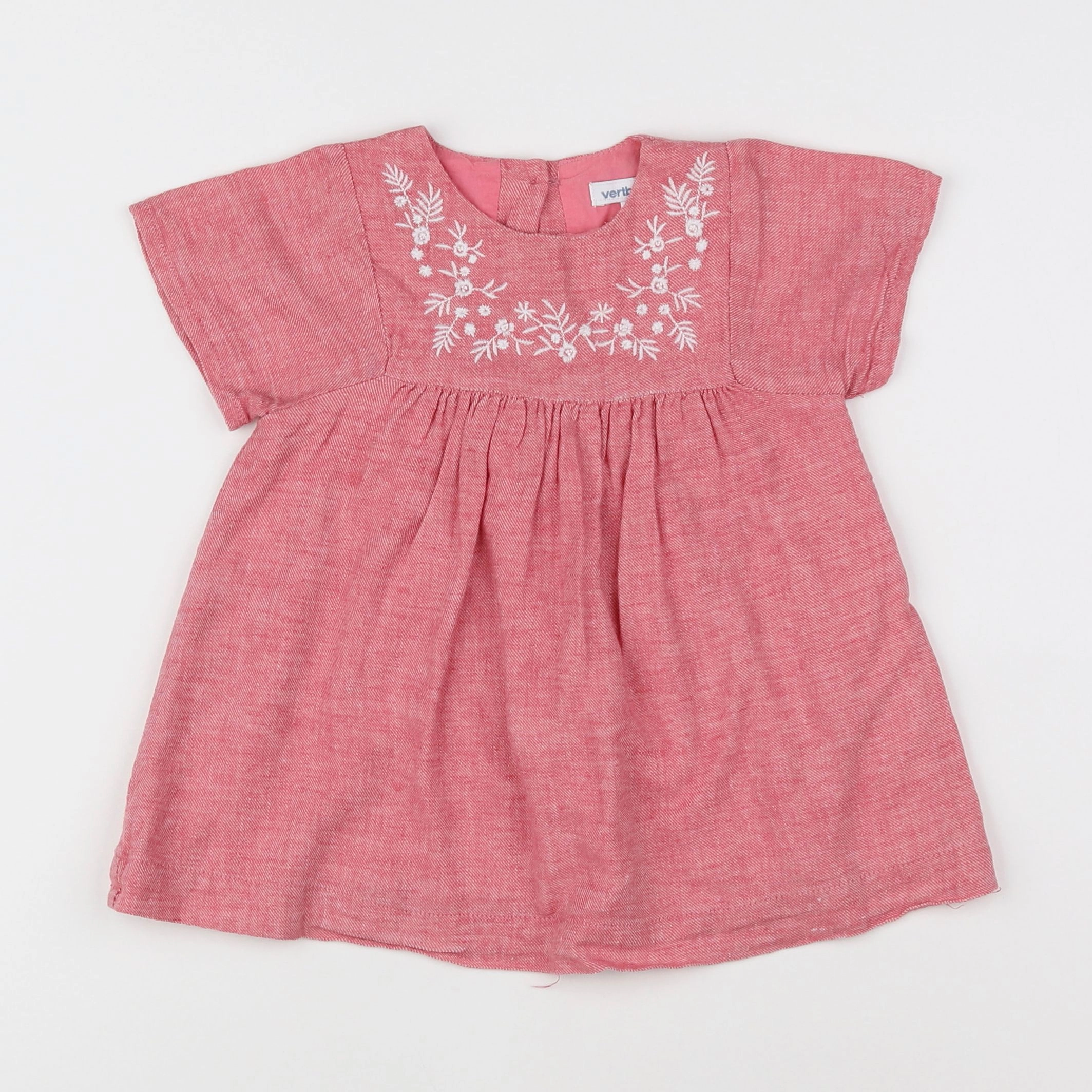 Vertbaudet - robe rouge - 12 mois