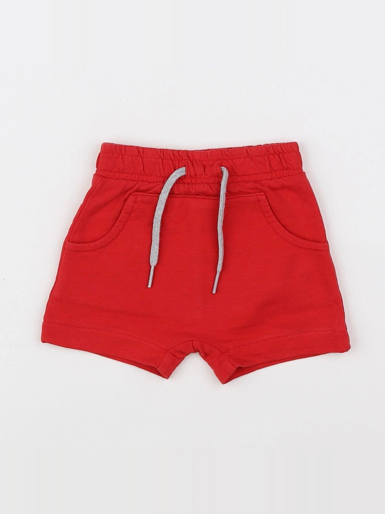 Vertbaudet - short rouge - 3 mois