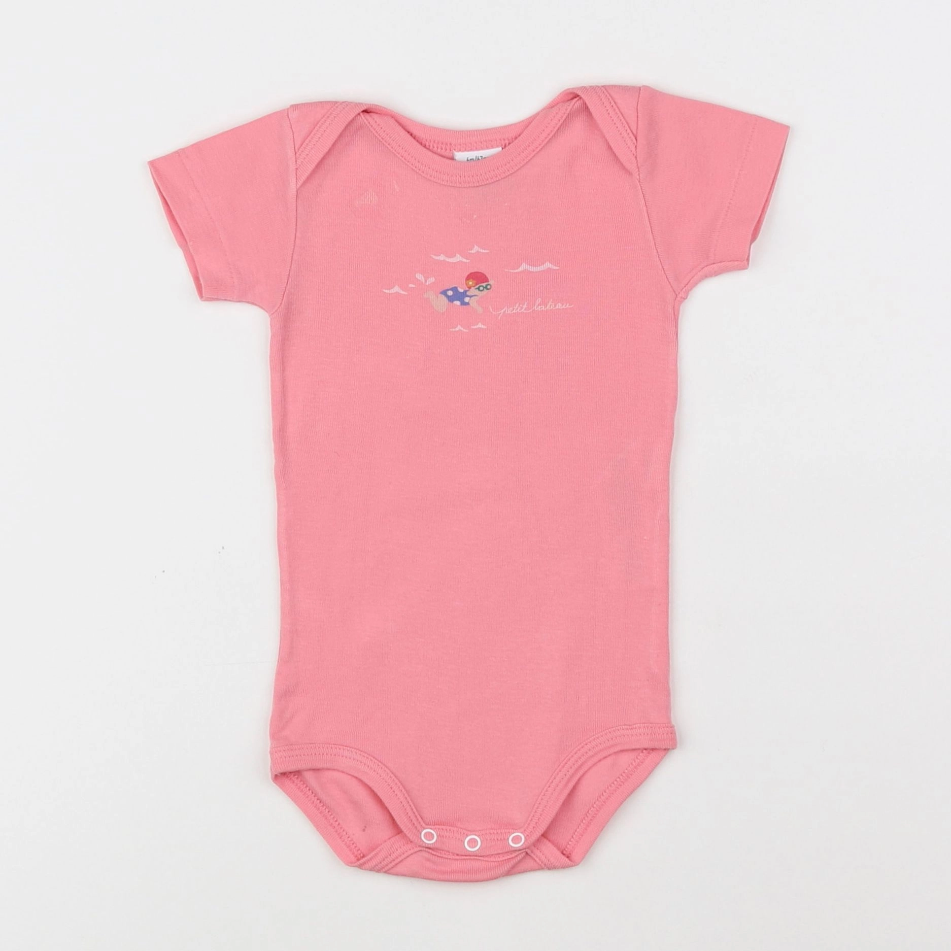 Petit Bateau - body rose - 6 mois