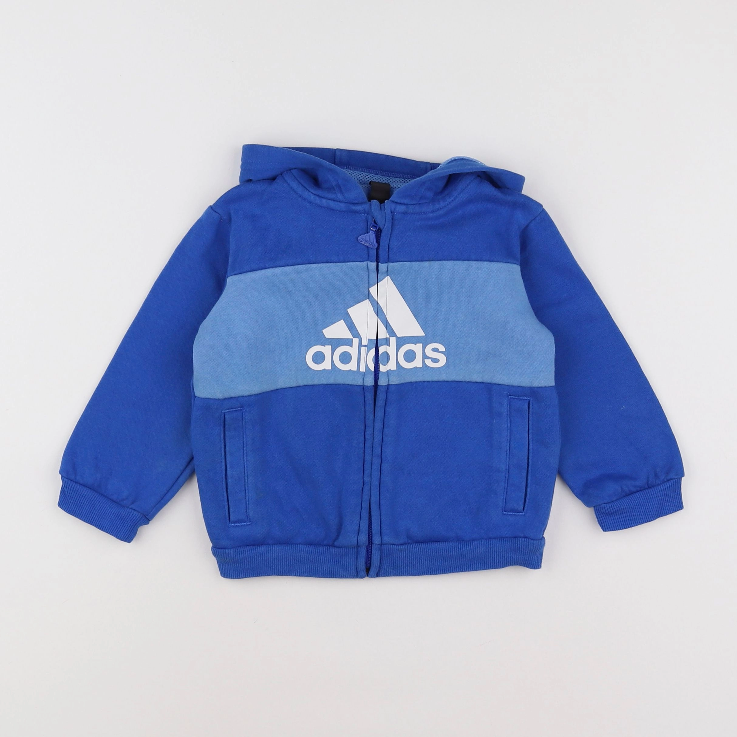 Adidas - sweat bleu - 9/12 mois