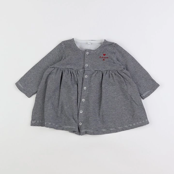Petit Bateau - robe gris - 6 mois