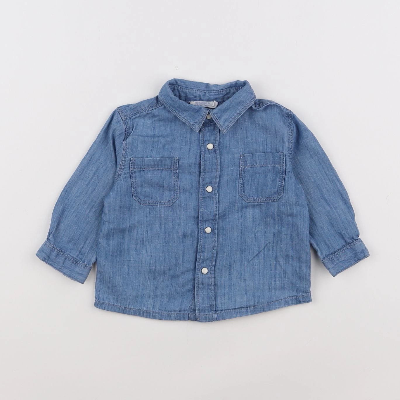 Boutchou - chemise bleu - 6 mois