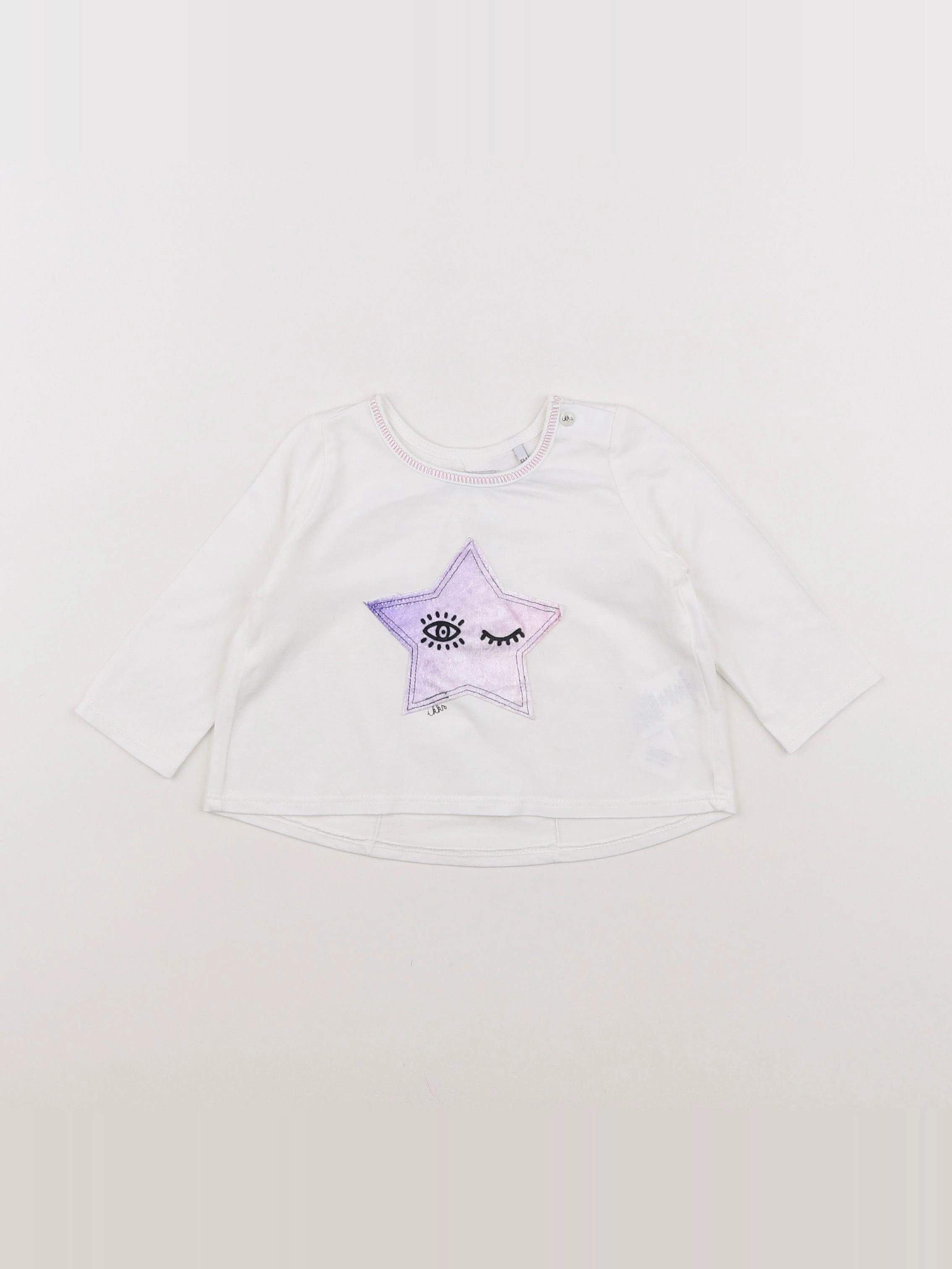 IKKS - tee-shirt blanc - 6 mois