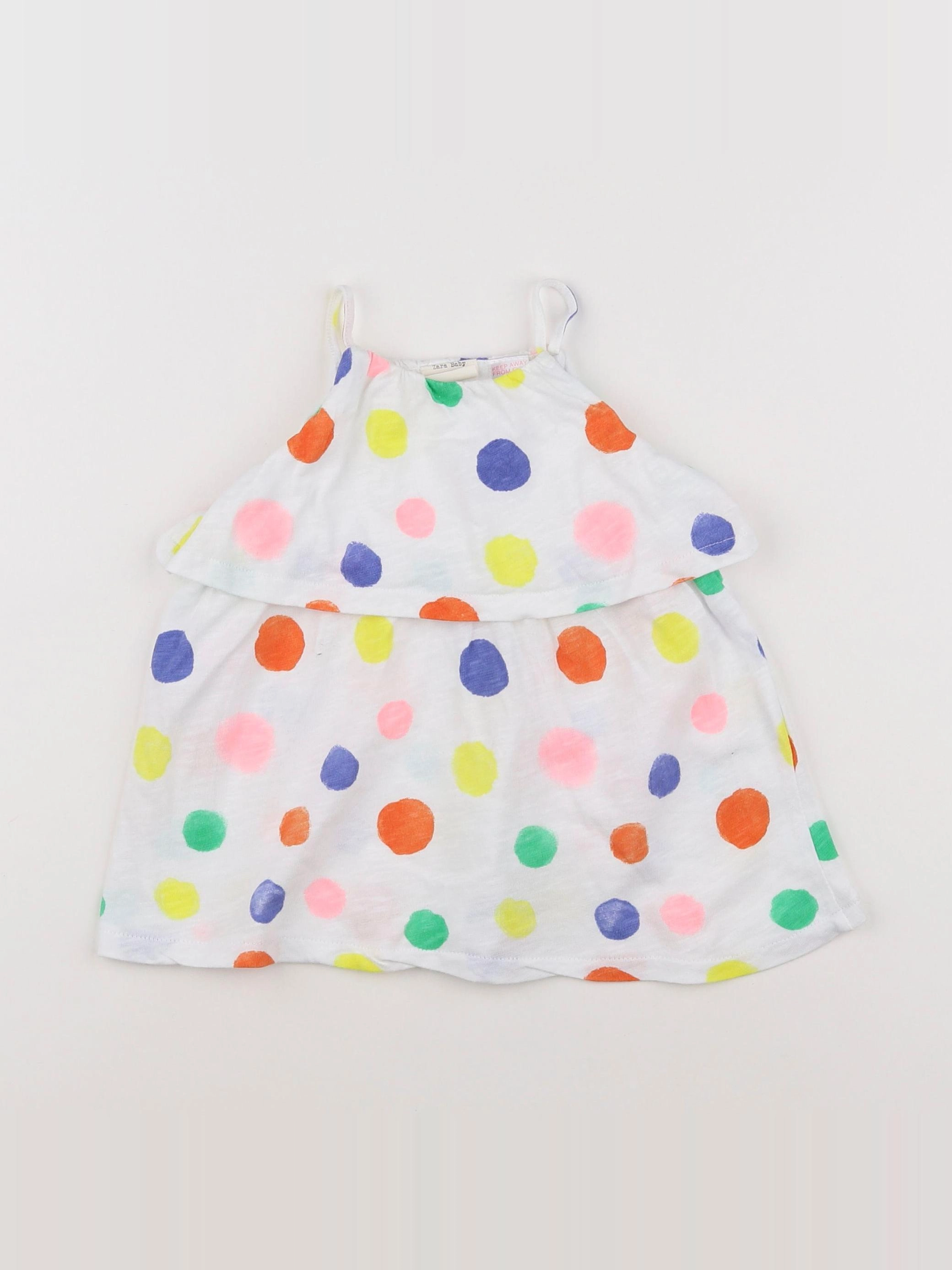 Zara - robe blanc - 6/9 mois