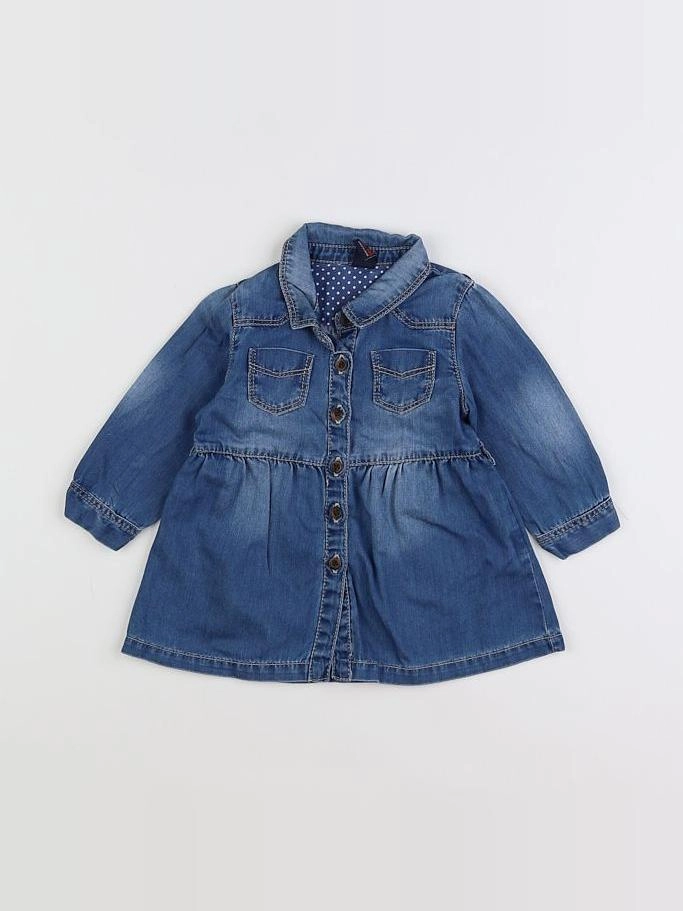Zara - robe bleu - 3/6 mois