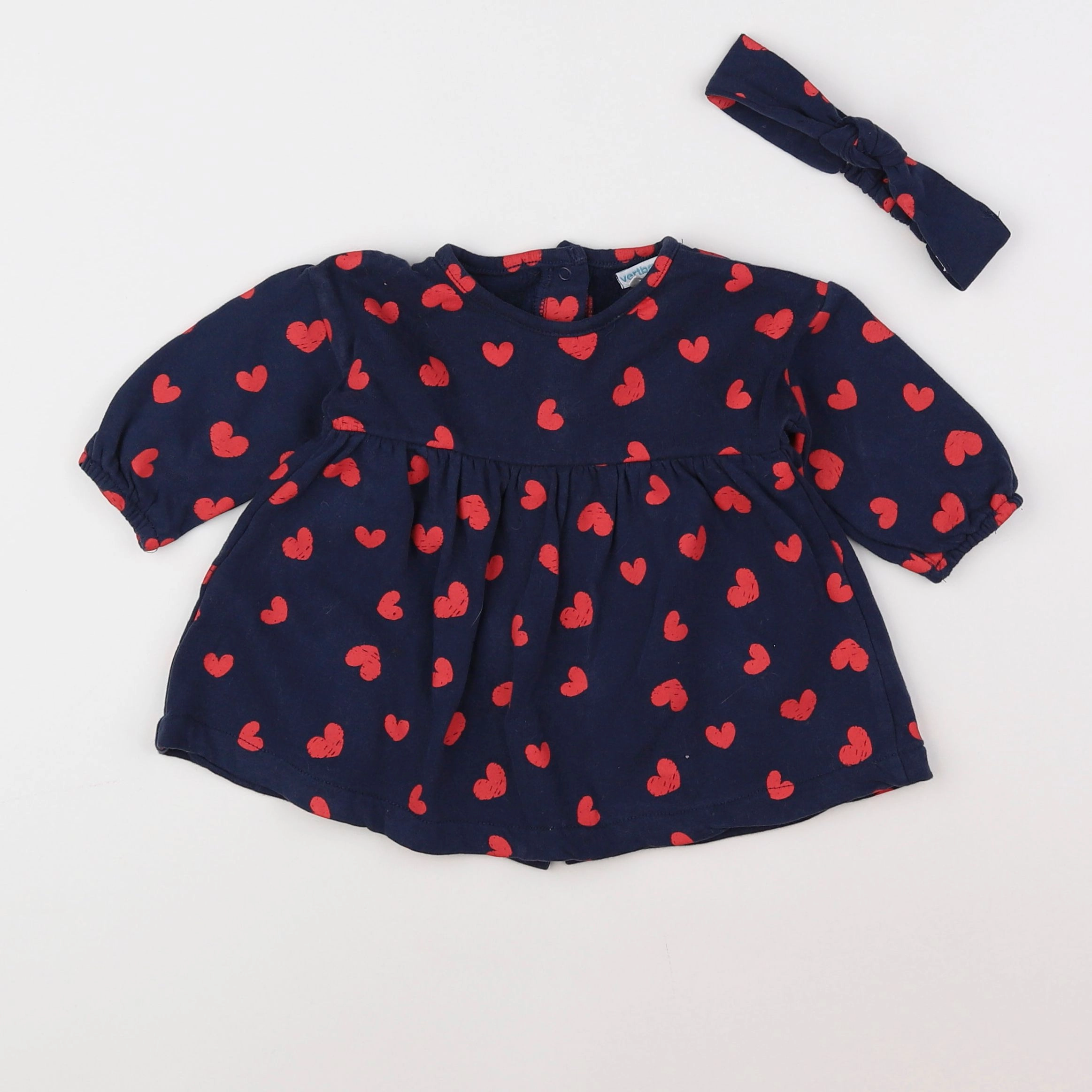 Vertbaudet - robe bleu - 6 mois