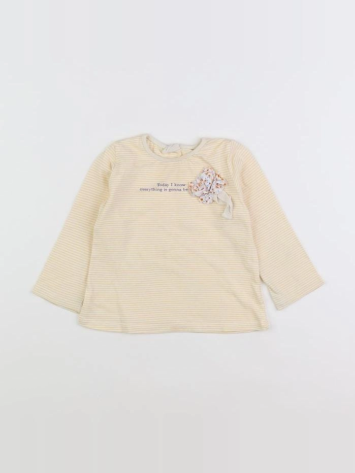 Zara - tee-shirt jaune - 12/18 mois
