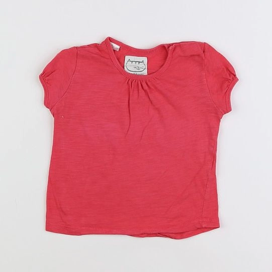 Zara - tee-shirt rose - 9/12 mois