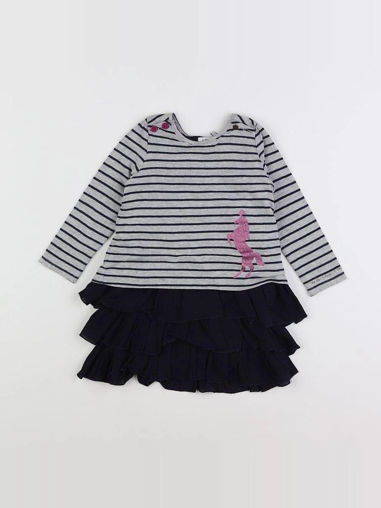 IKKS - robe gris - 18 mois