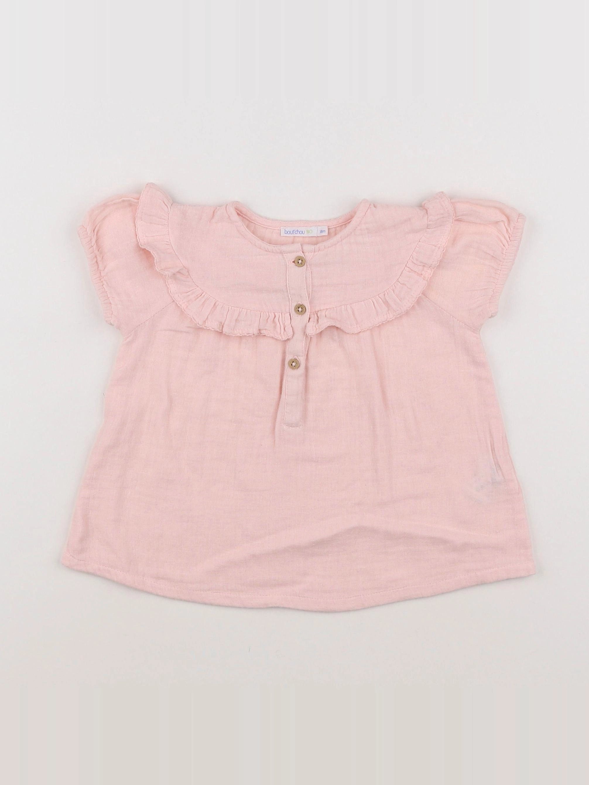 Boutchou - blouse rose - 18 mois