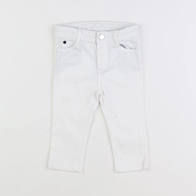 Jacadi - pantalon blanc - 12 mois