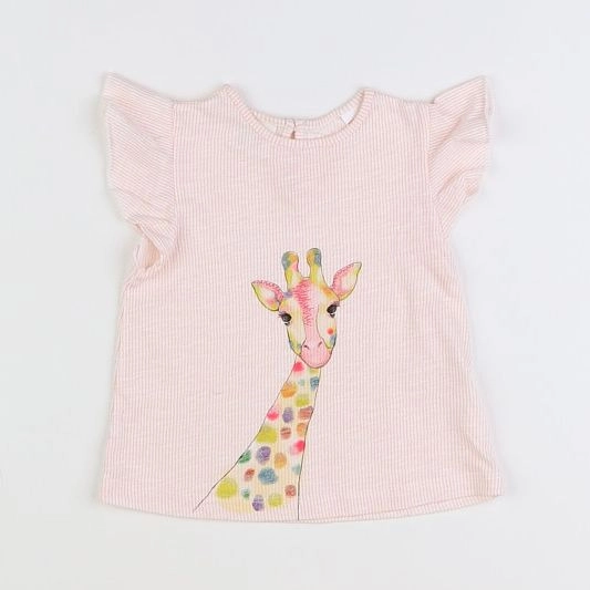 Zara - tee-shirt multicolore - 6/9 mois