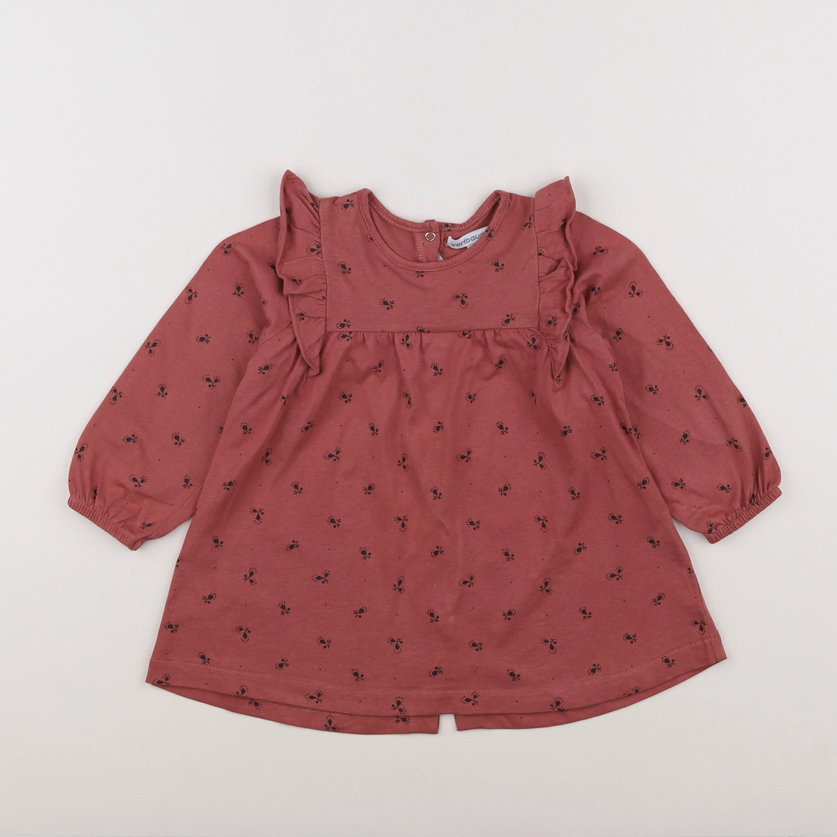 Vertbaudet - robe rouge, noir - 2 ans
