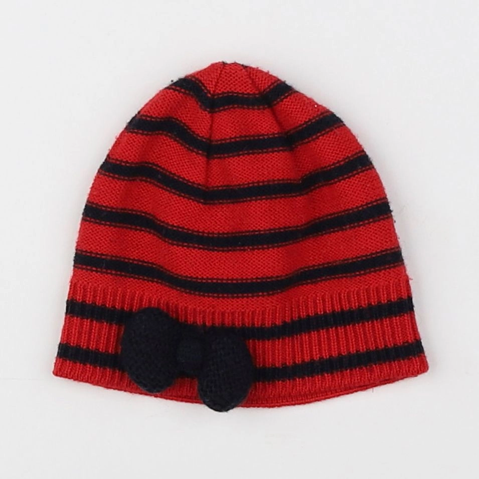 Petit Bateau - bonnet rouge, bleu - 3 ans