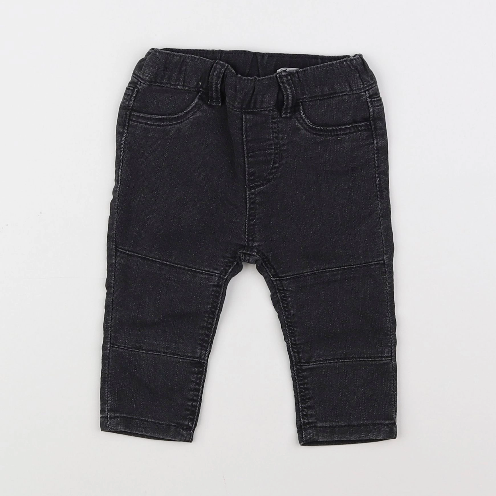 H&M - jean noir - 6/9 mois