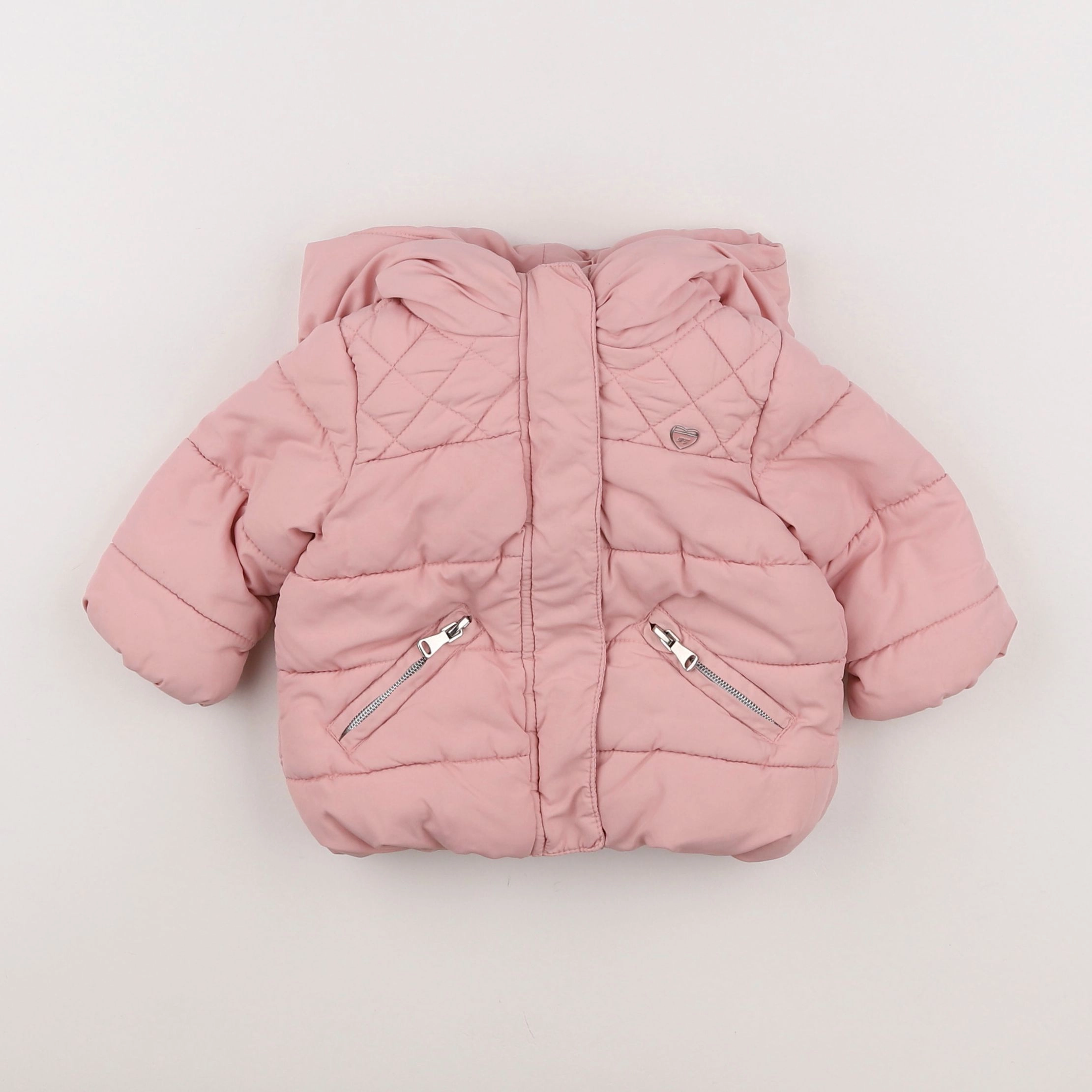 Zara - doudoune rose - 3/6 mois