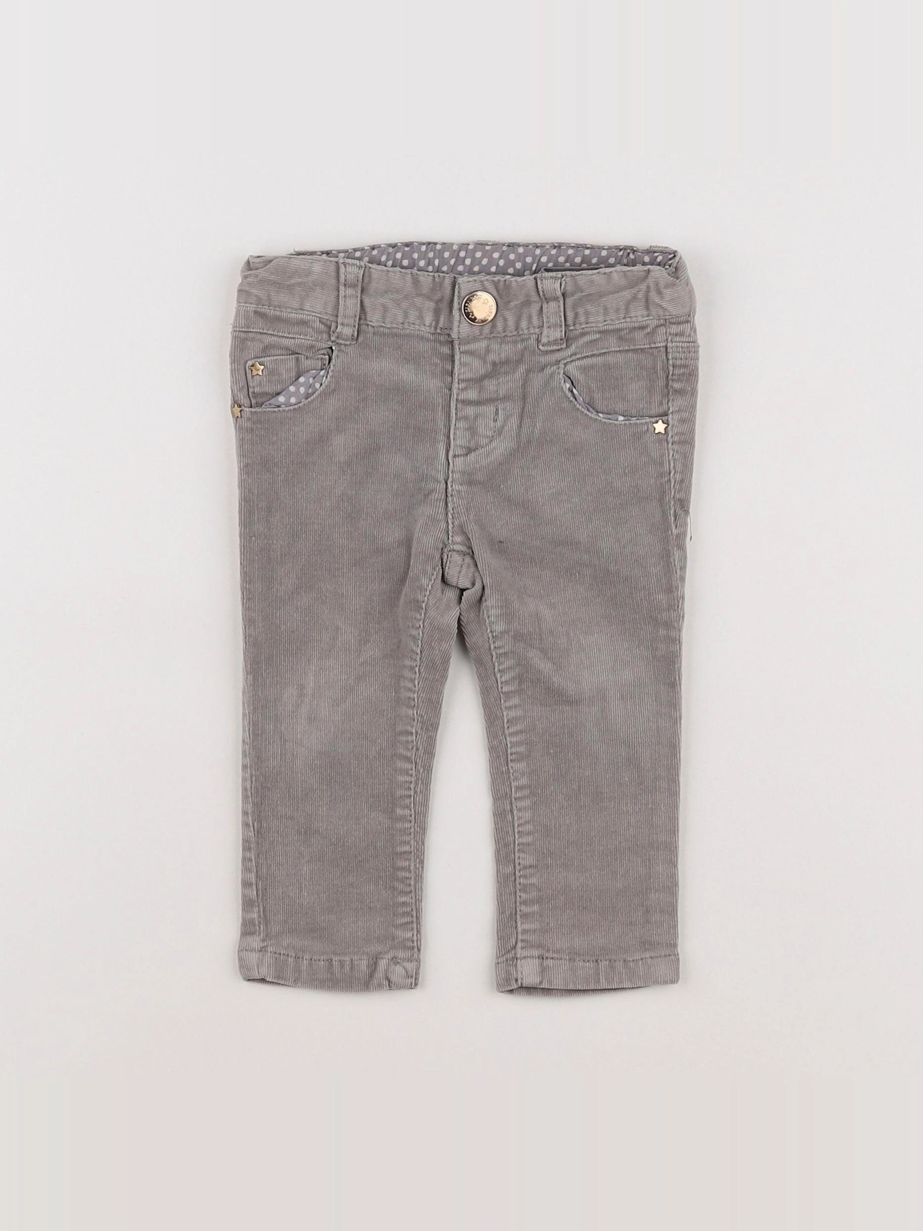 Zara - pantalon gris - 6/9 mois