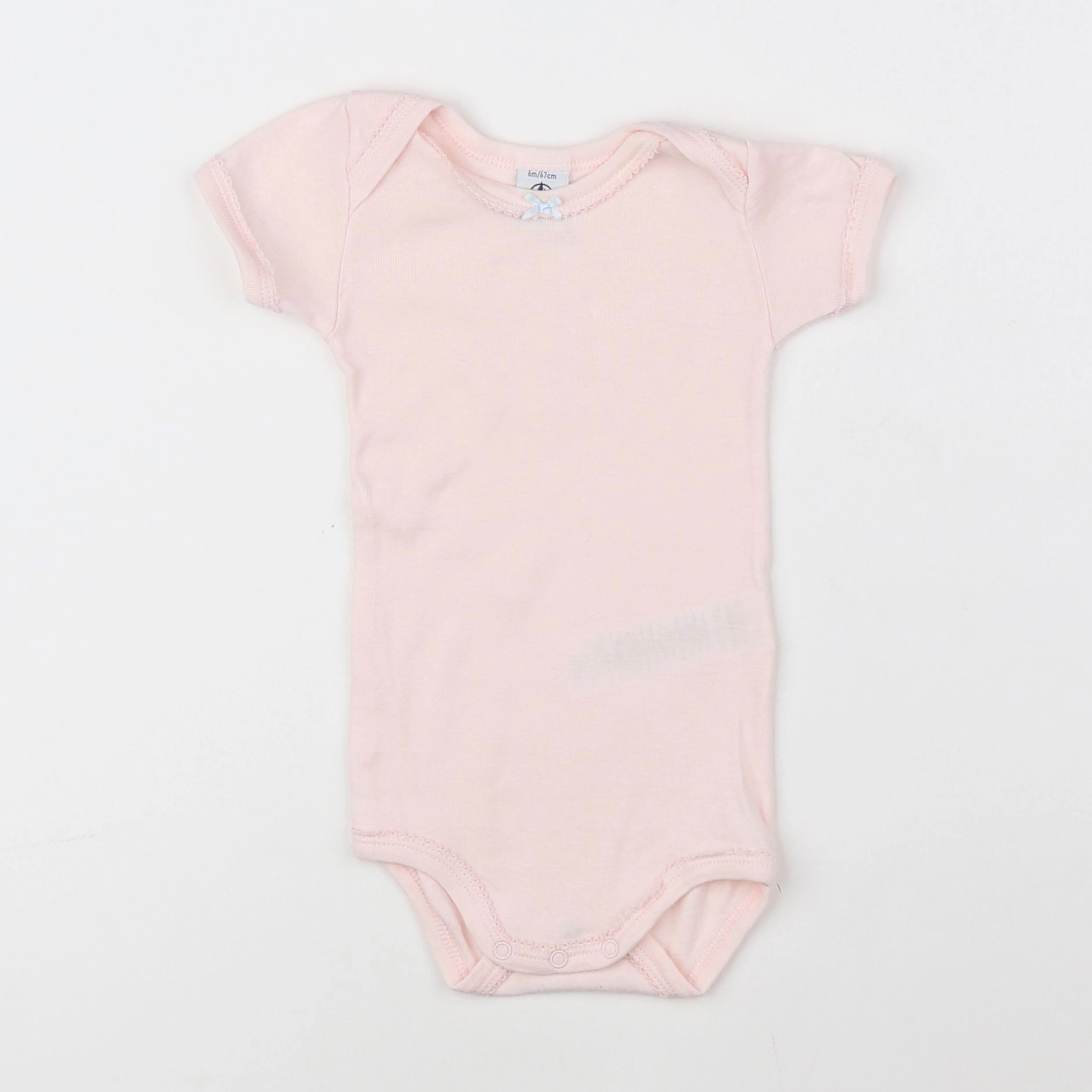 Petit Bateau - body rose - 6 mois