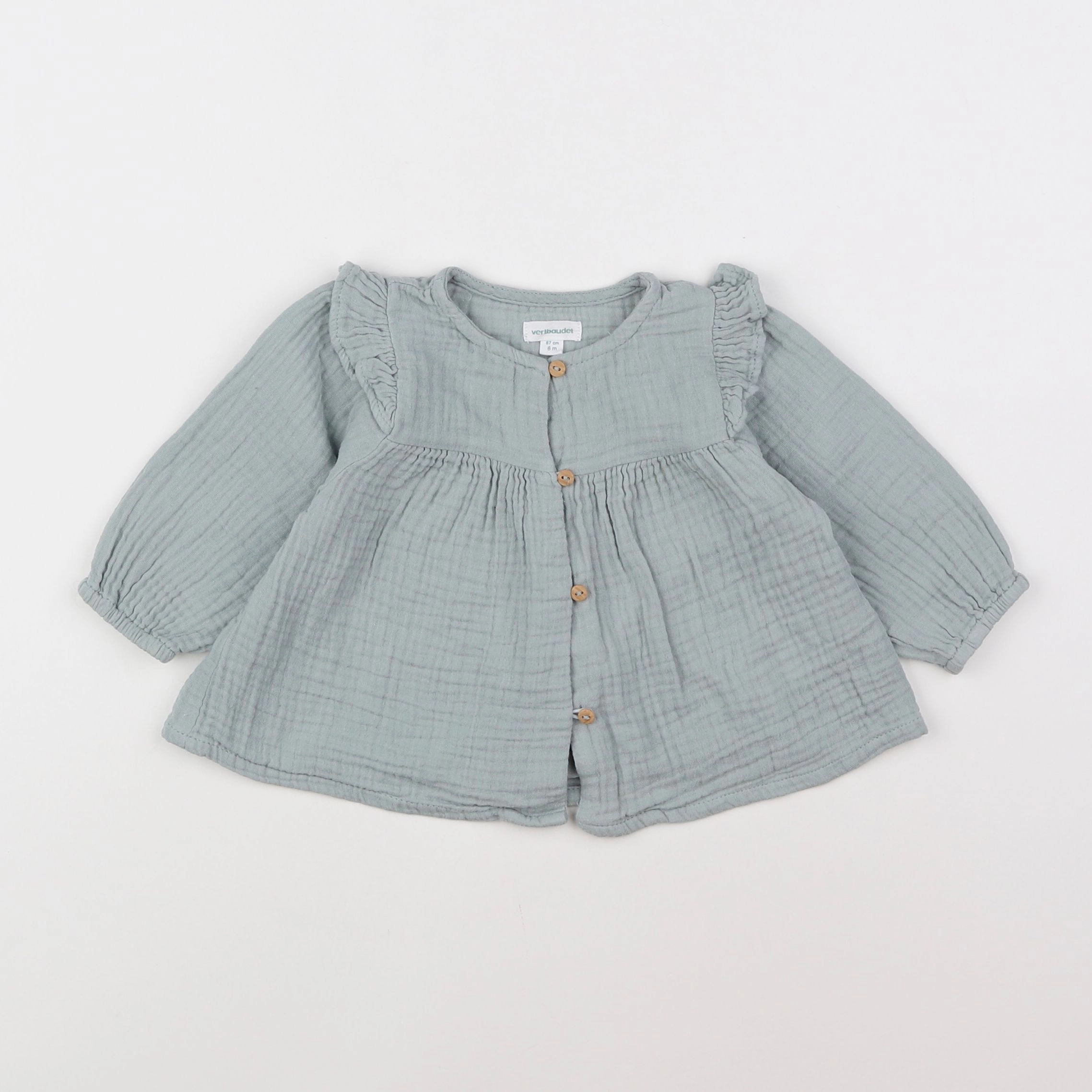 Vertbaudet - blouse bleu - 6 mois