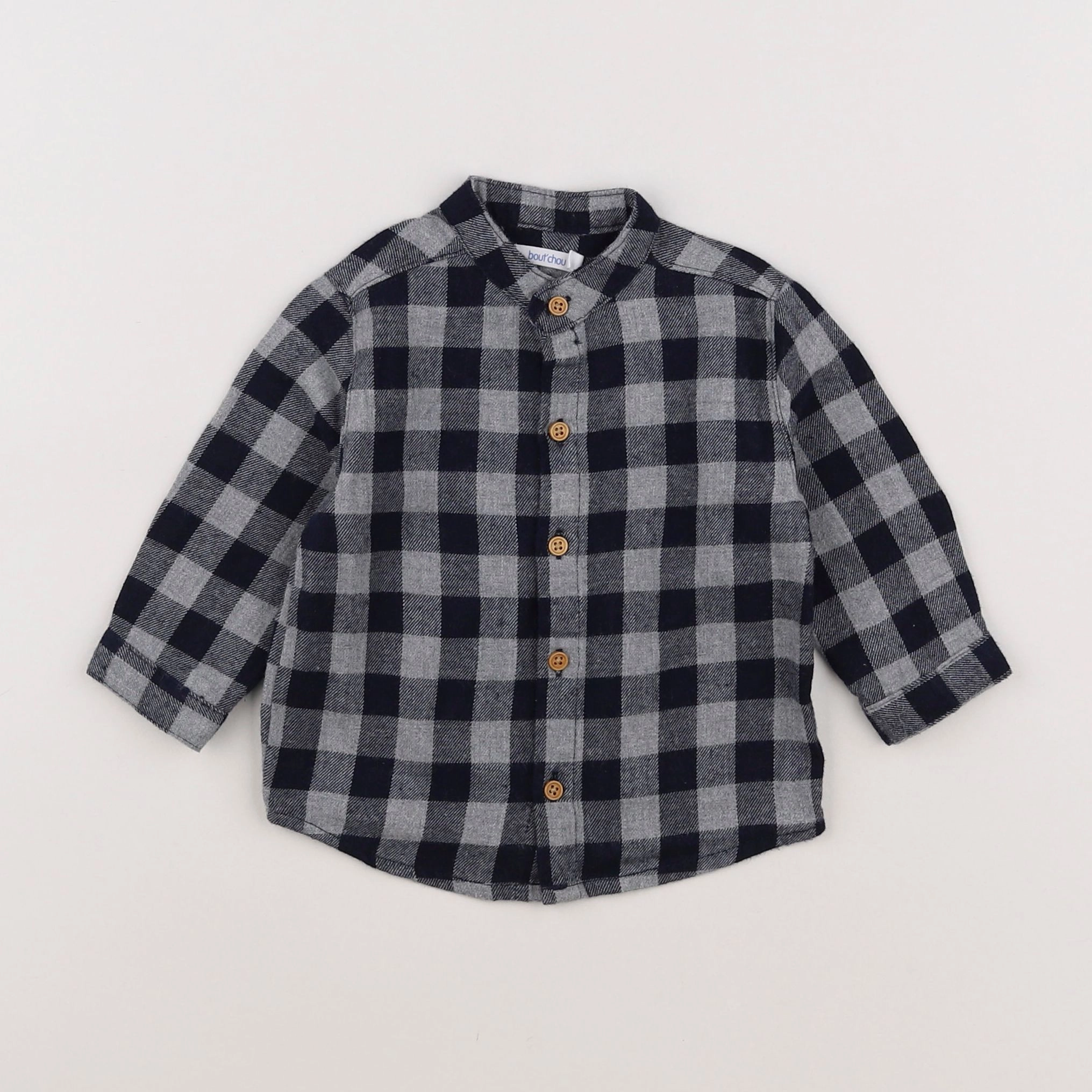Boutchou - chemise bleu - 6 mois