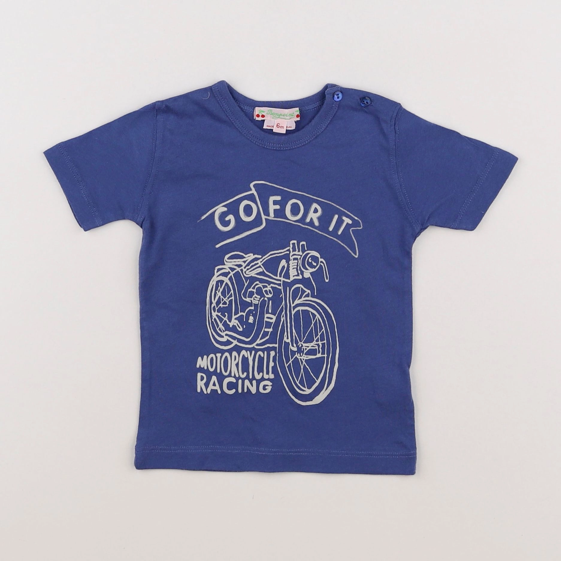 Bonpoint - tee-shirt bleu - 6 mois