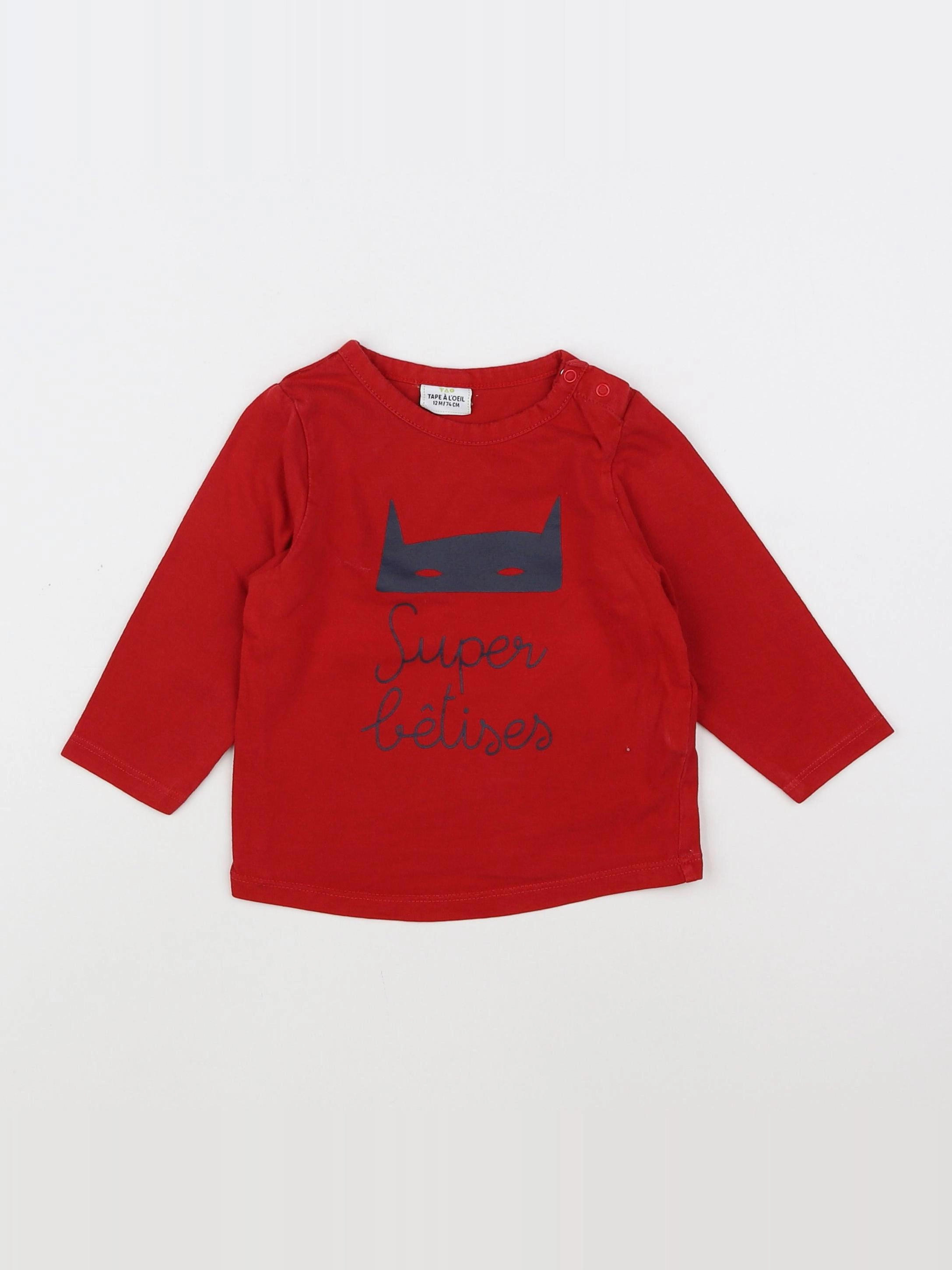 Tape à l'oeil - tee-shirt rouge - 12 mois