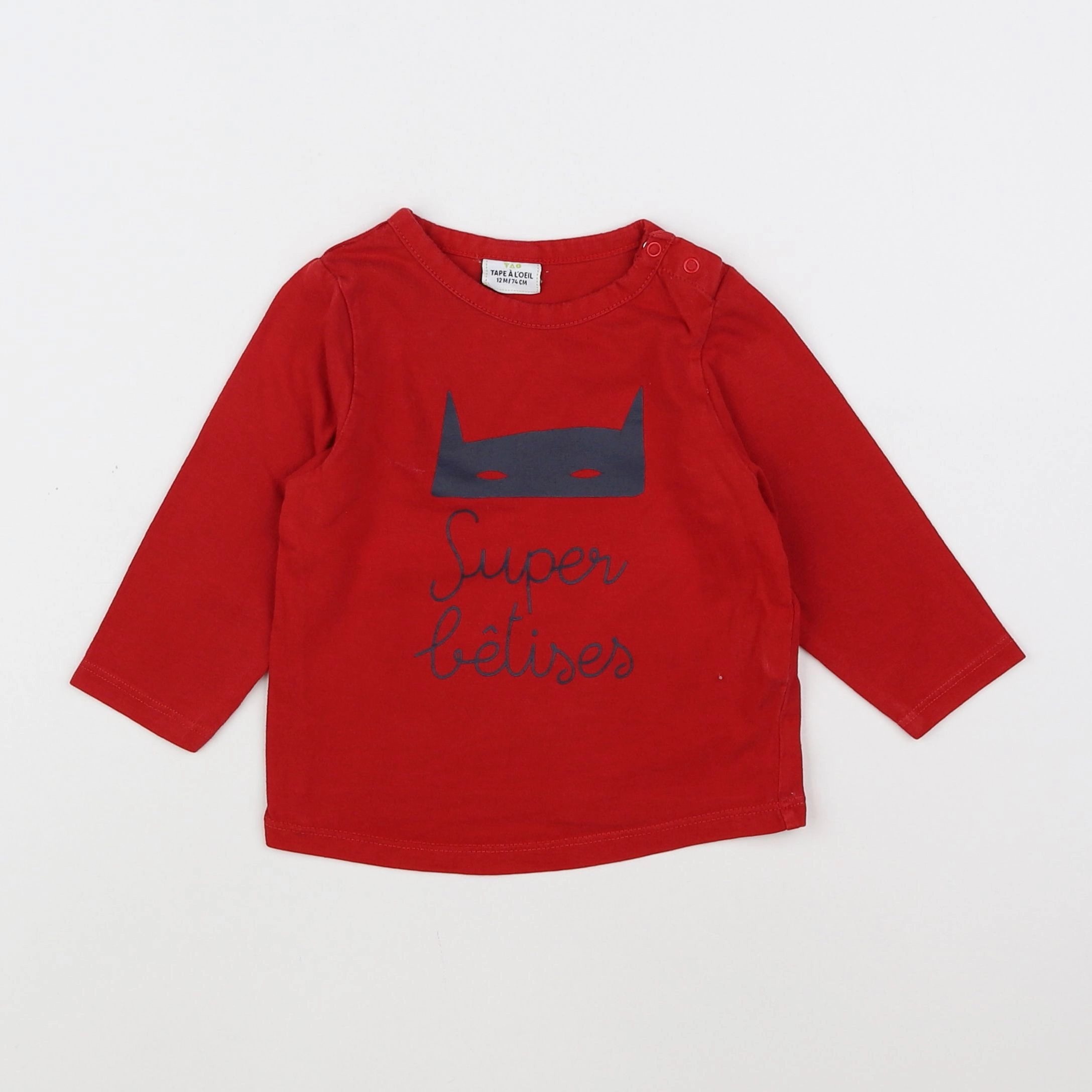 Tape à l'oeil - tee-shirt rouge - 12 mois