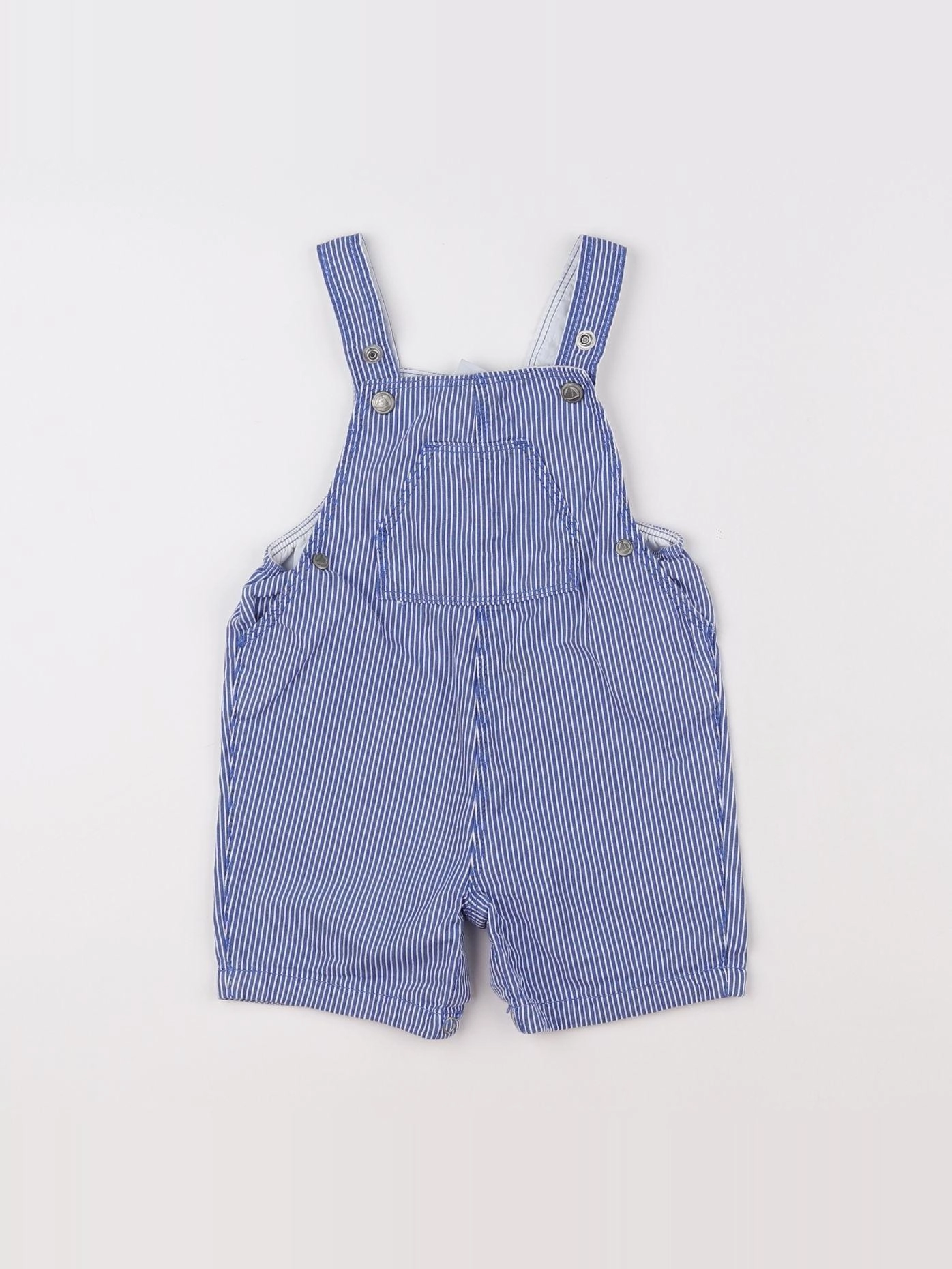 Petit Bateau - salopette blanc, bleu - 6 mois