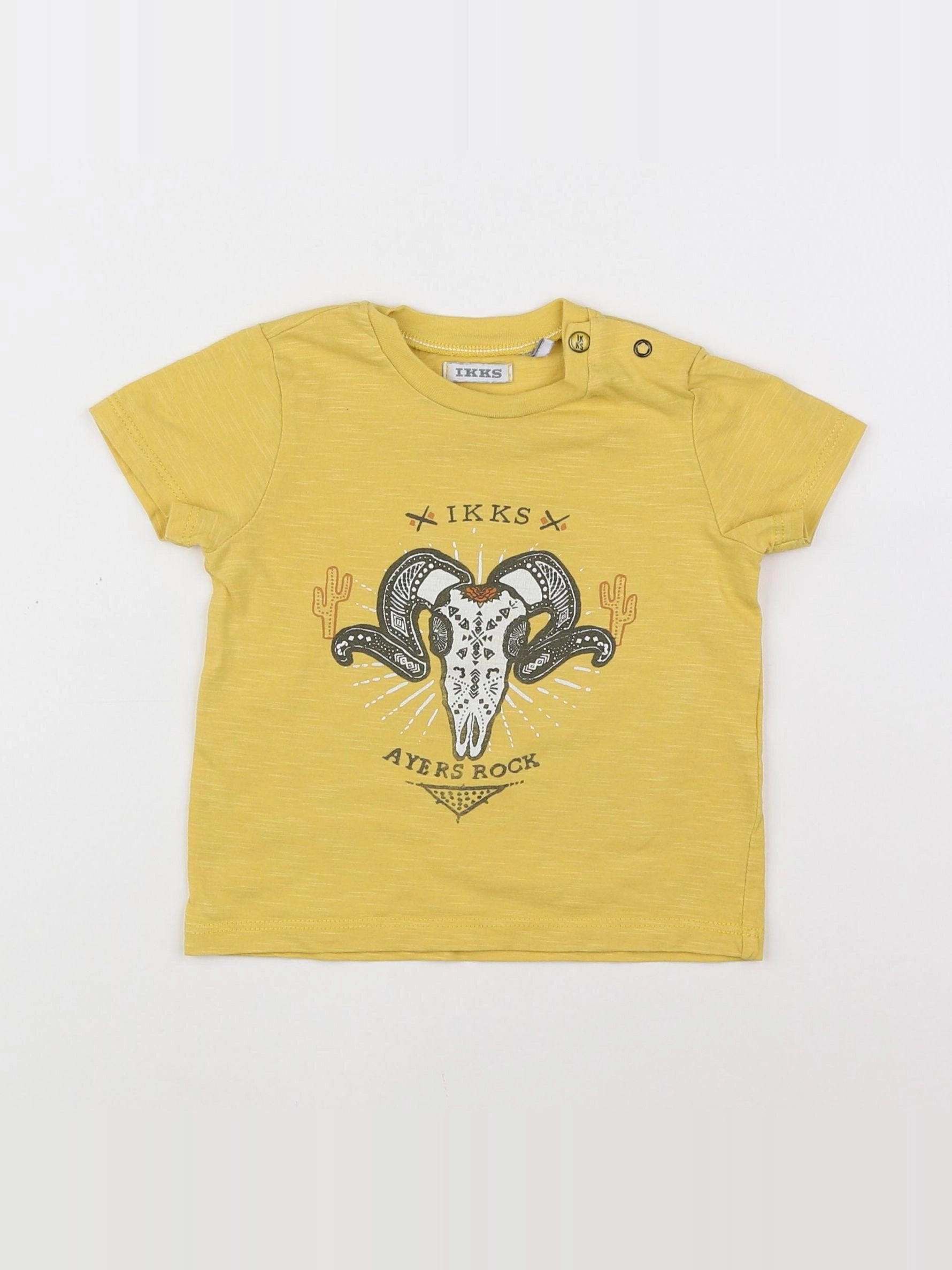 IKKS - tee-shirt jaune - 12 mois
