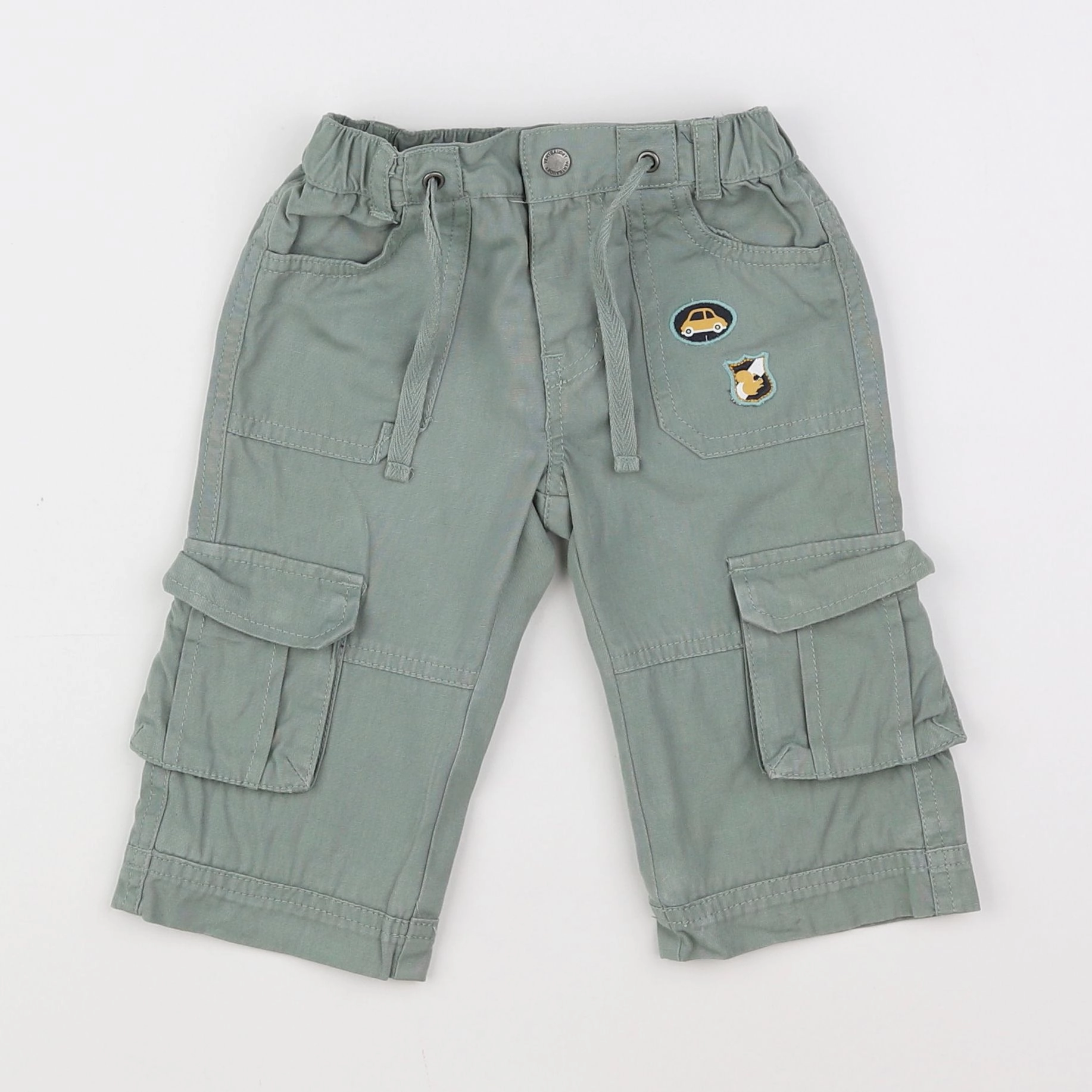 Vertbaudet - pantalon vert - 12 mois